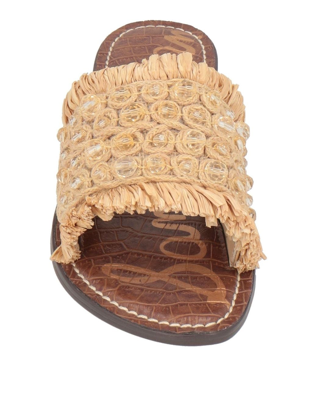 Sam Edelman White Sandals Natural Raffia, String