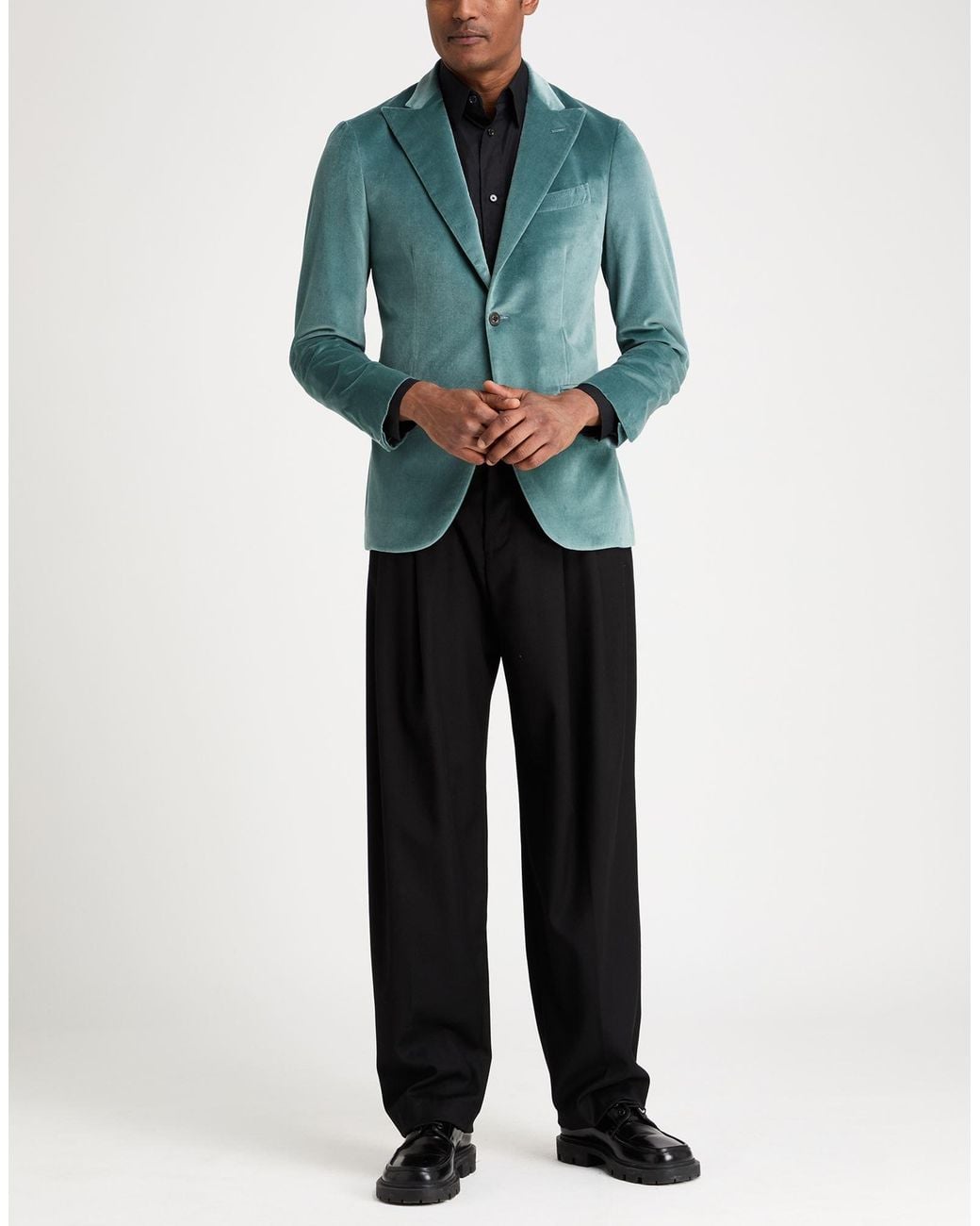 Boglioli Green Blazer Cotton for men