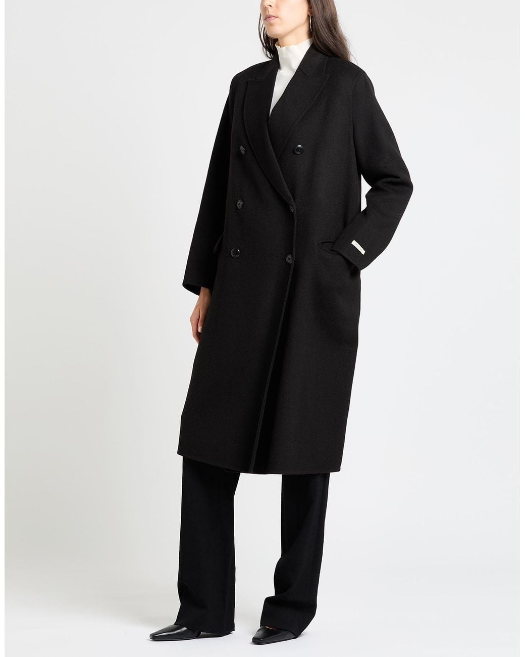 Paltò Black Coat Wool, Nylon