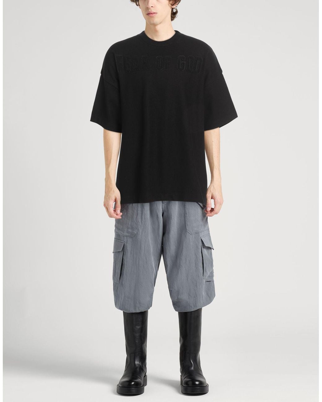 Fear Of God Black T-Shirt Merino Wool for men