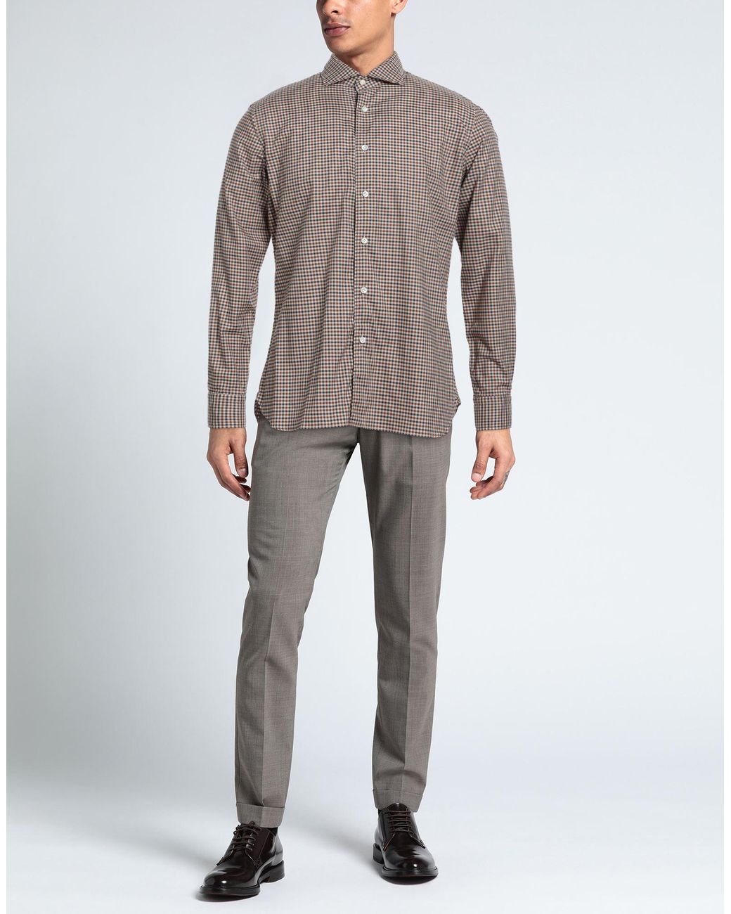Camicia di Agho in Brown da Uomo