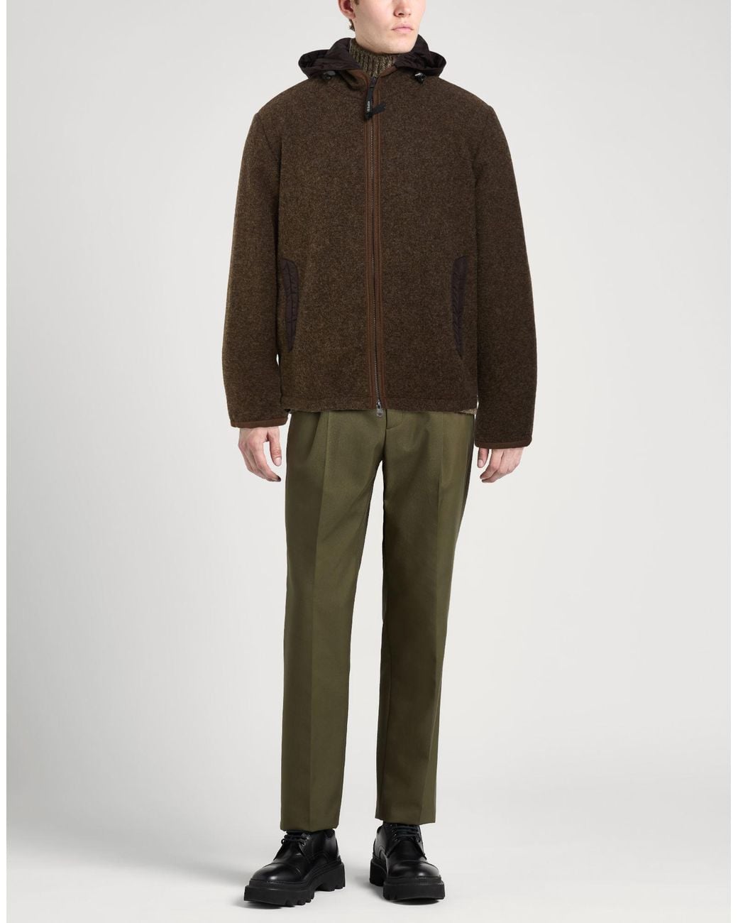 Aspesi Brown Jacket Virgin Wool for men