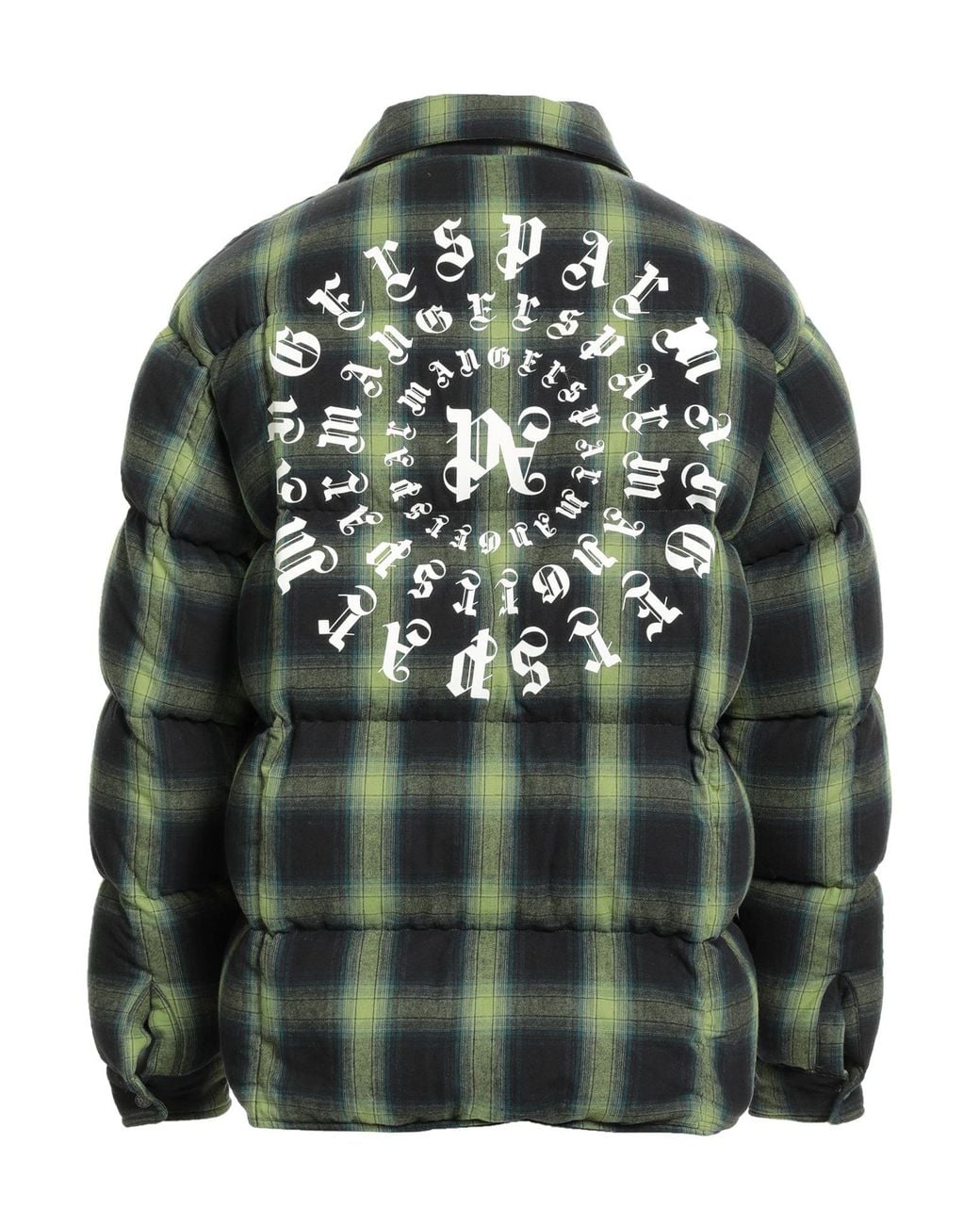 Palm Angels Green Puffer for men