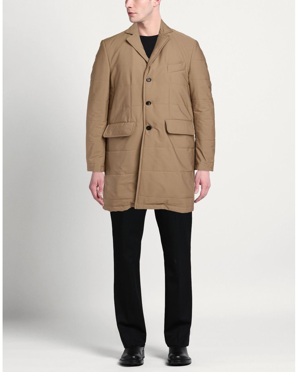 Luigi Borrelli Napoli Natural Sand Coat Polyamide, Elastane for men