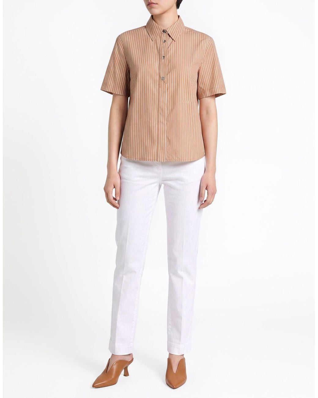 Pinko Pink Camel Shirt Cotton