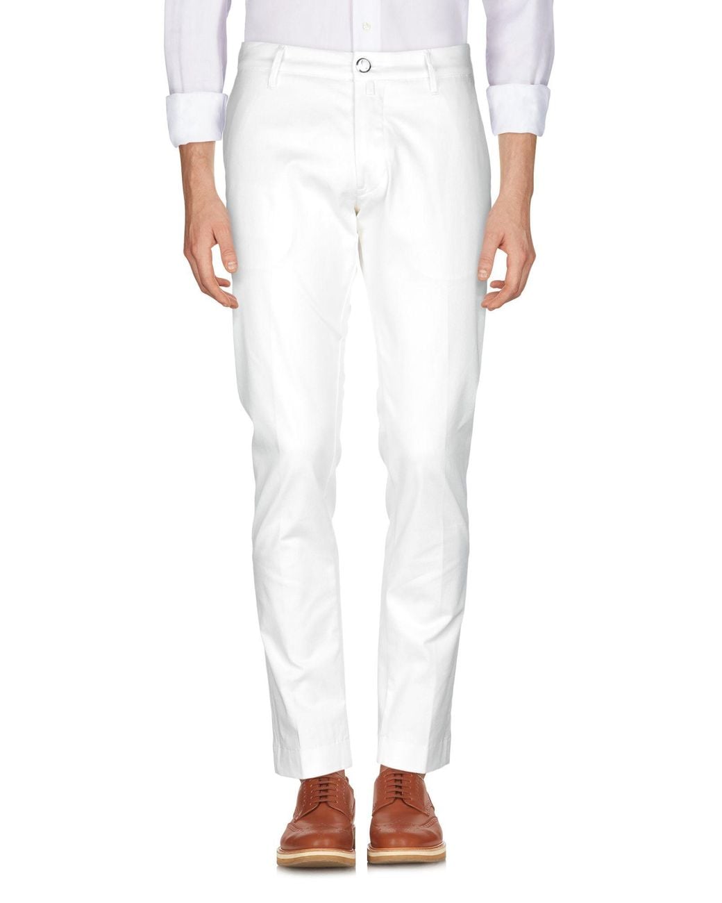 Jacob Cohen White Pants Cotton, Elastane for men