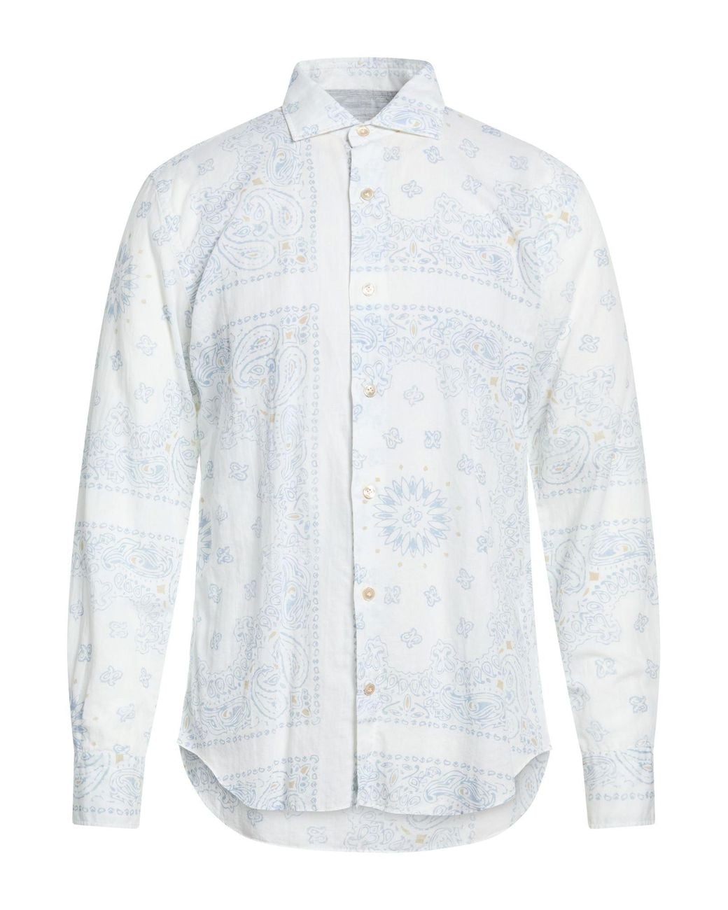 Eleventy White Platinum Shirt Cotton, Linen for men