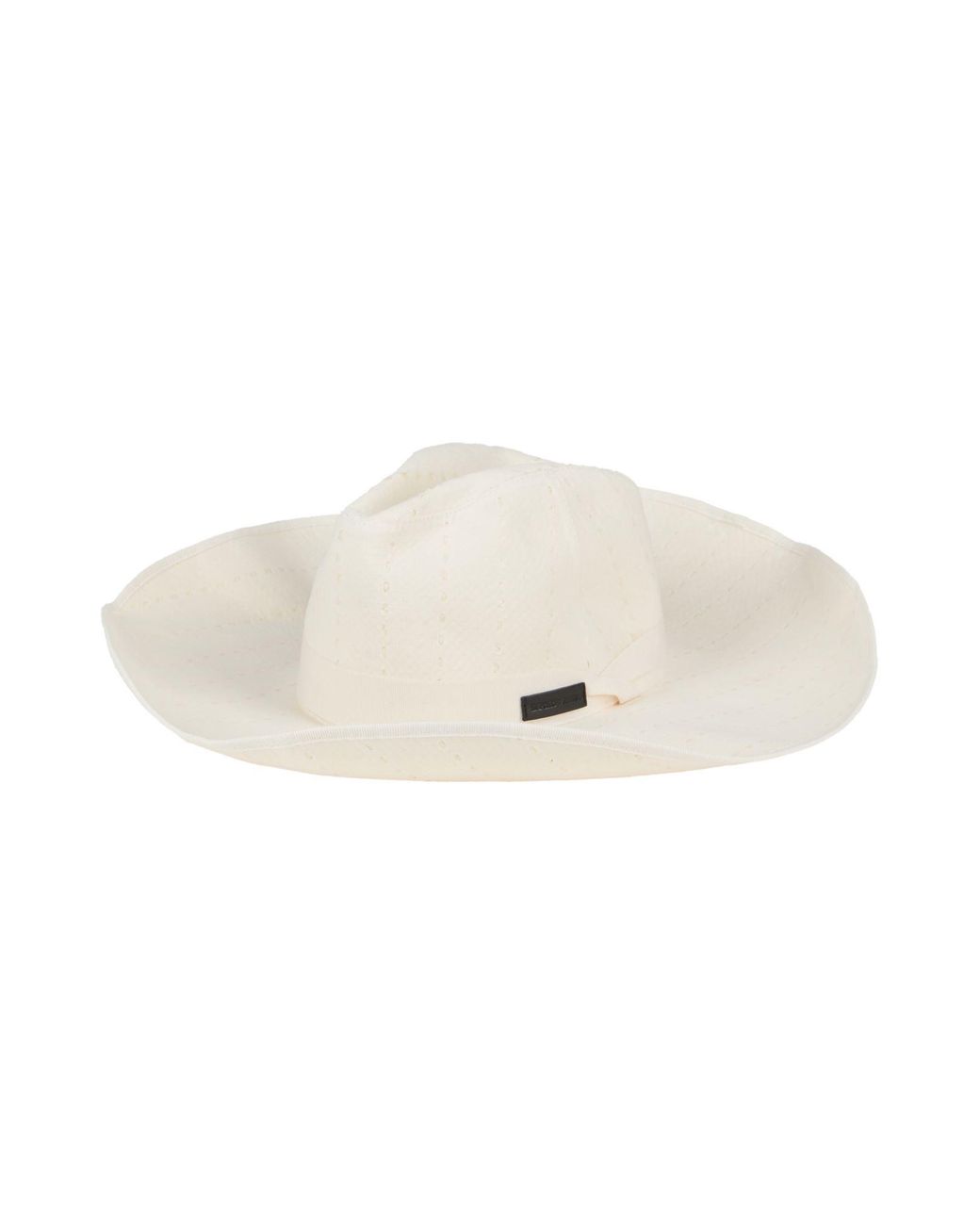 Emporio Armani Cream Hat Linen, Polyester, Paper Yarn in 