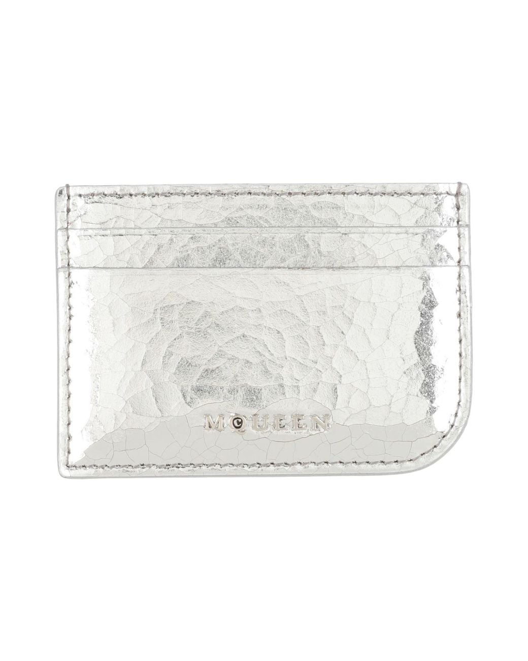 McQueen White Cardholder Leather