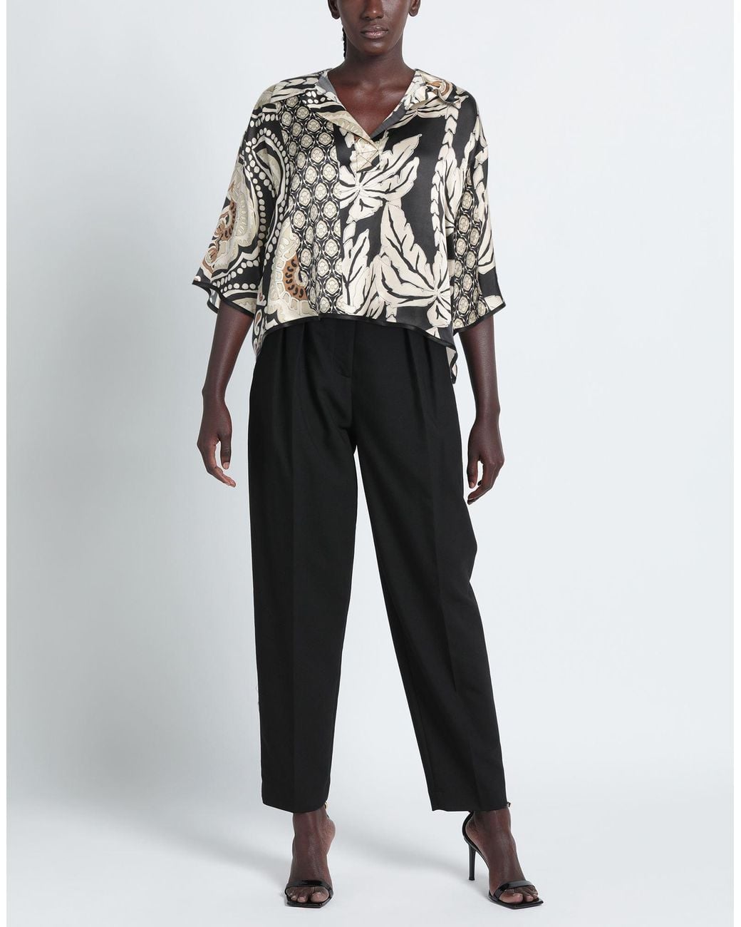 Shirtaporter White Top Silk, Elastane