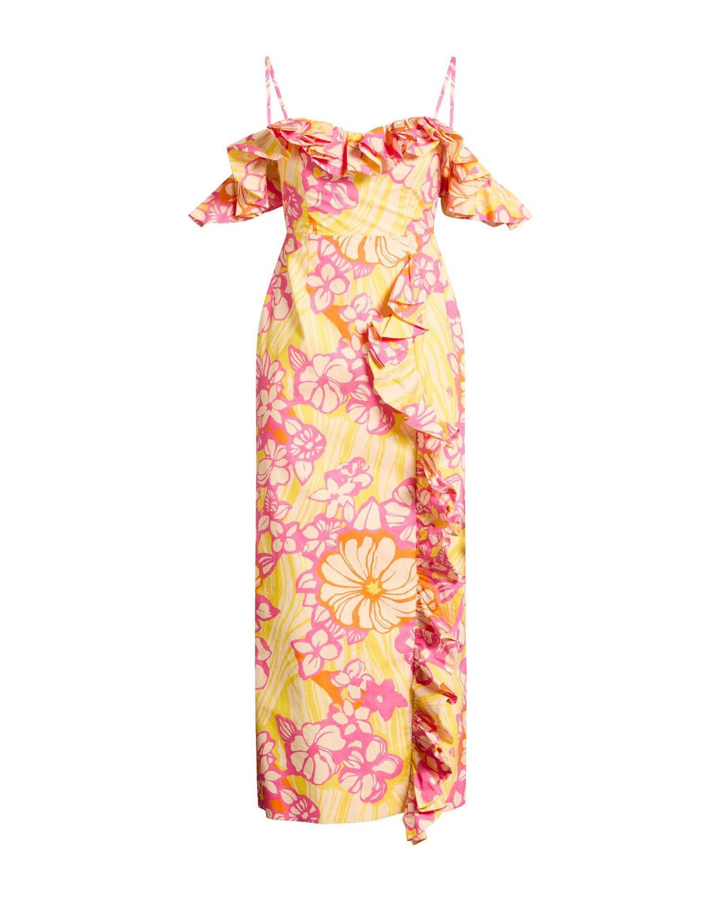 ALÉMAIS Pink Midi Dress