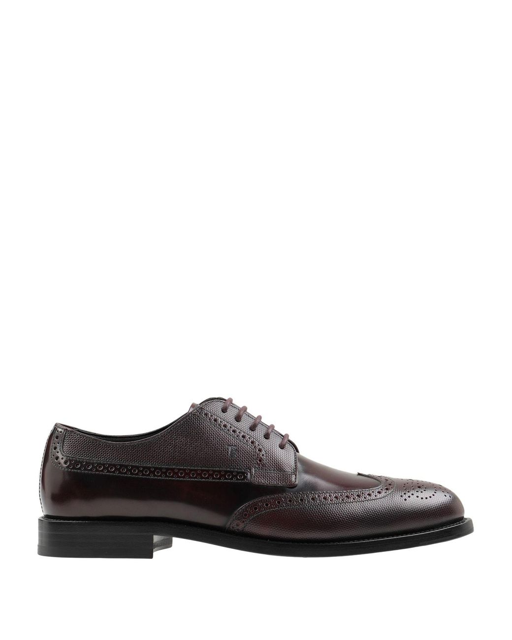 Tod's Leather Lace-up Shoe in Maroon (Brown) for Men - Lyst