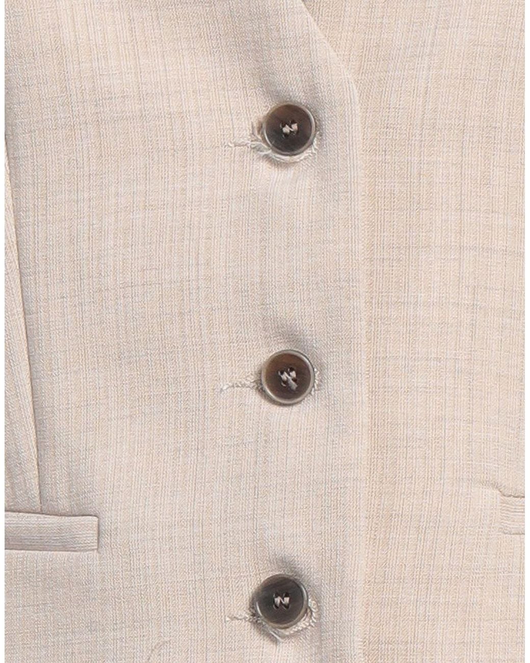 SEVENTY VENEZIA Natural Tailored Vest Polyester, Elastane
