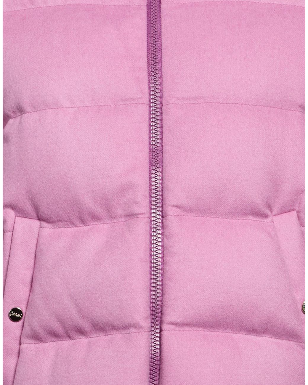 Herno Pink Puffer Silk, Cashmere, Polyamide