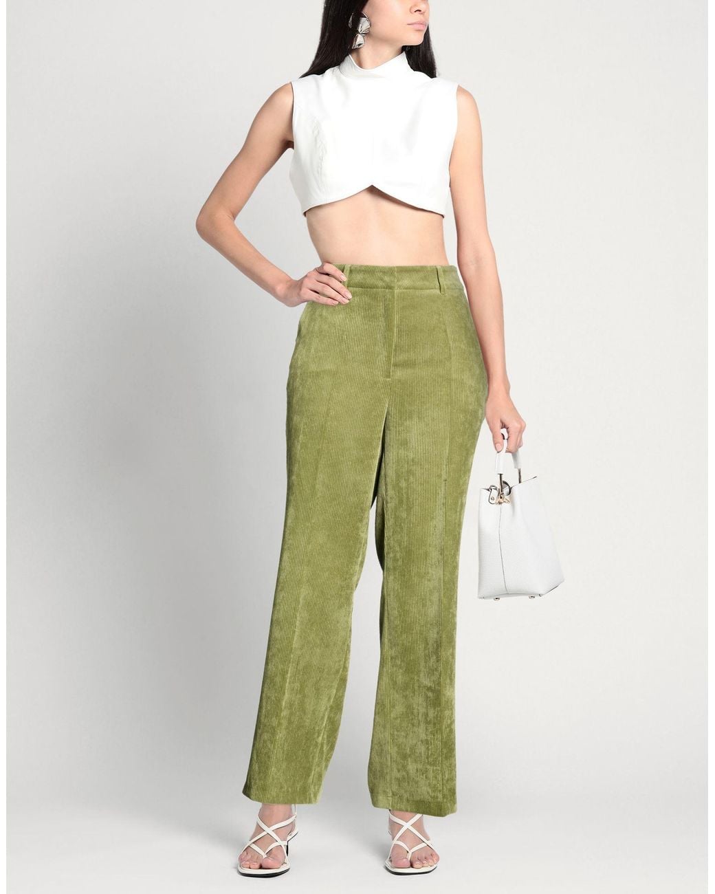 Cambio Green Pants Polyester, Polyamide, Elastane