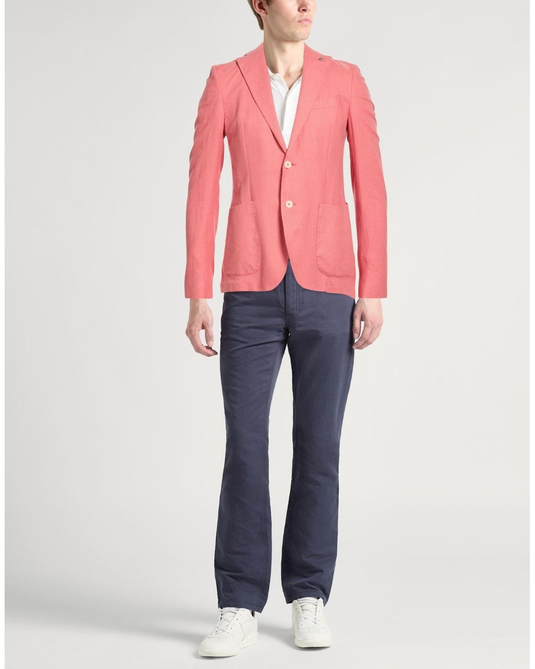 Barbati Pink Blazer Linen, Viscose for men