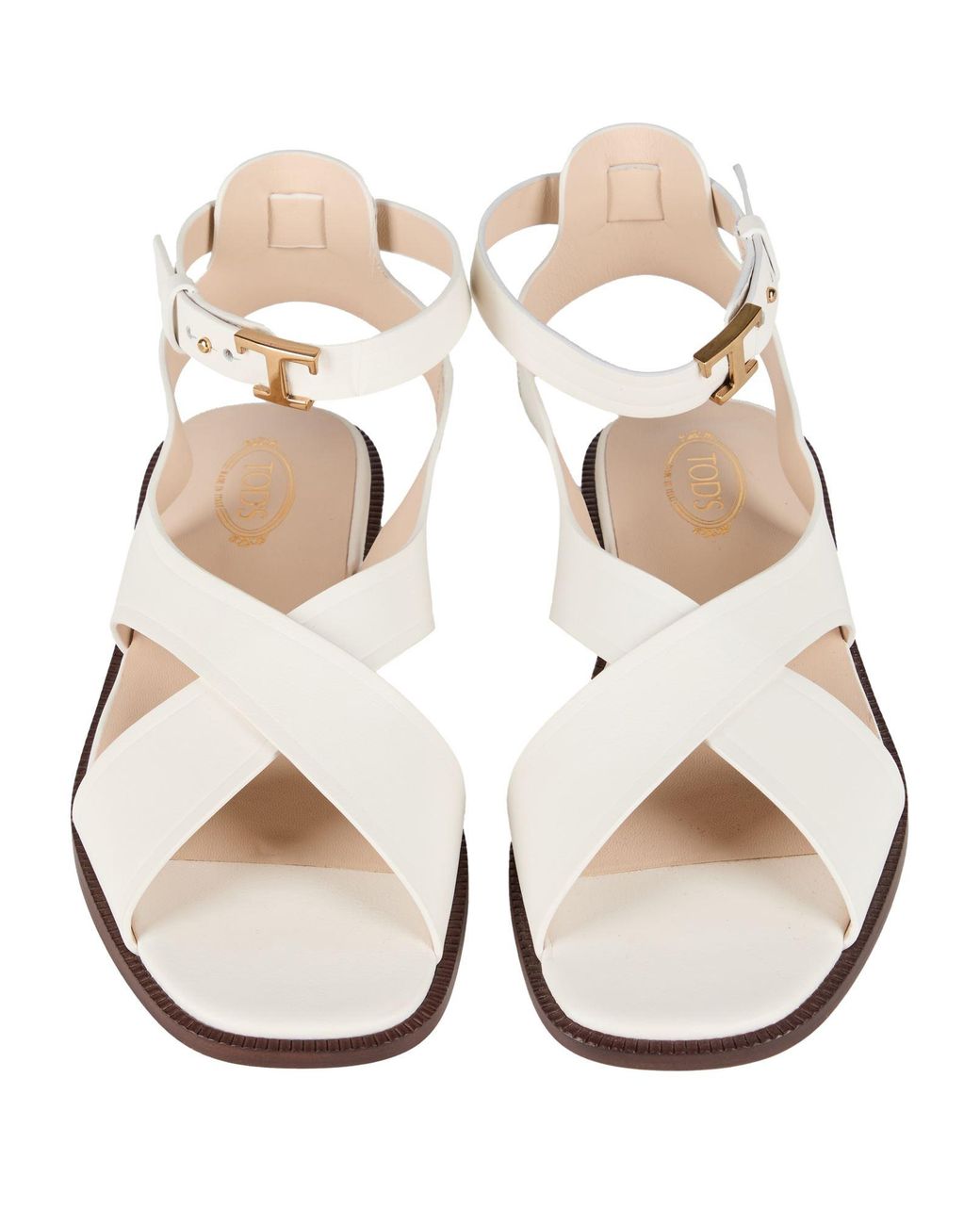 Tod's White Sandals Leather