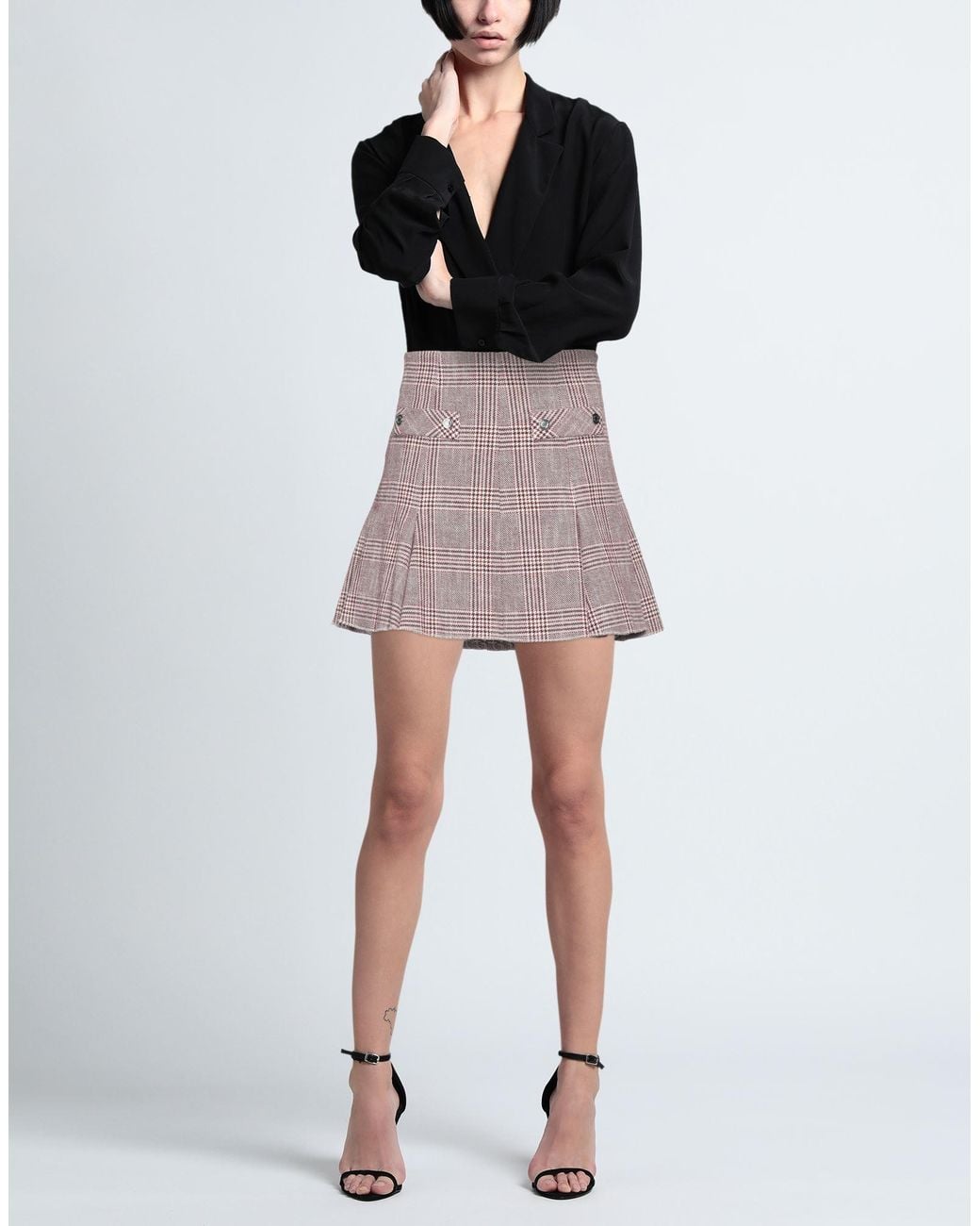 Maje Red Mini Skirt
