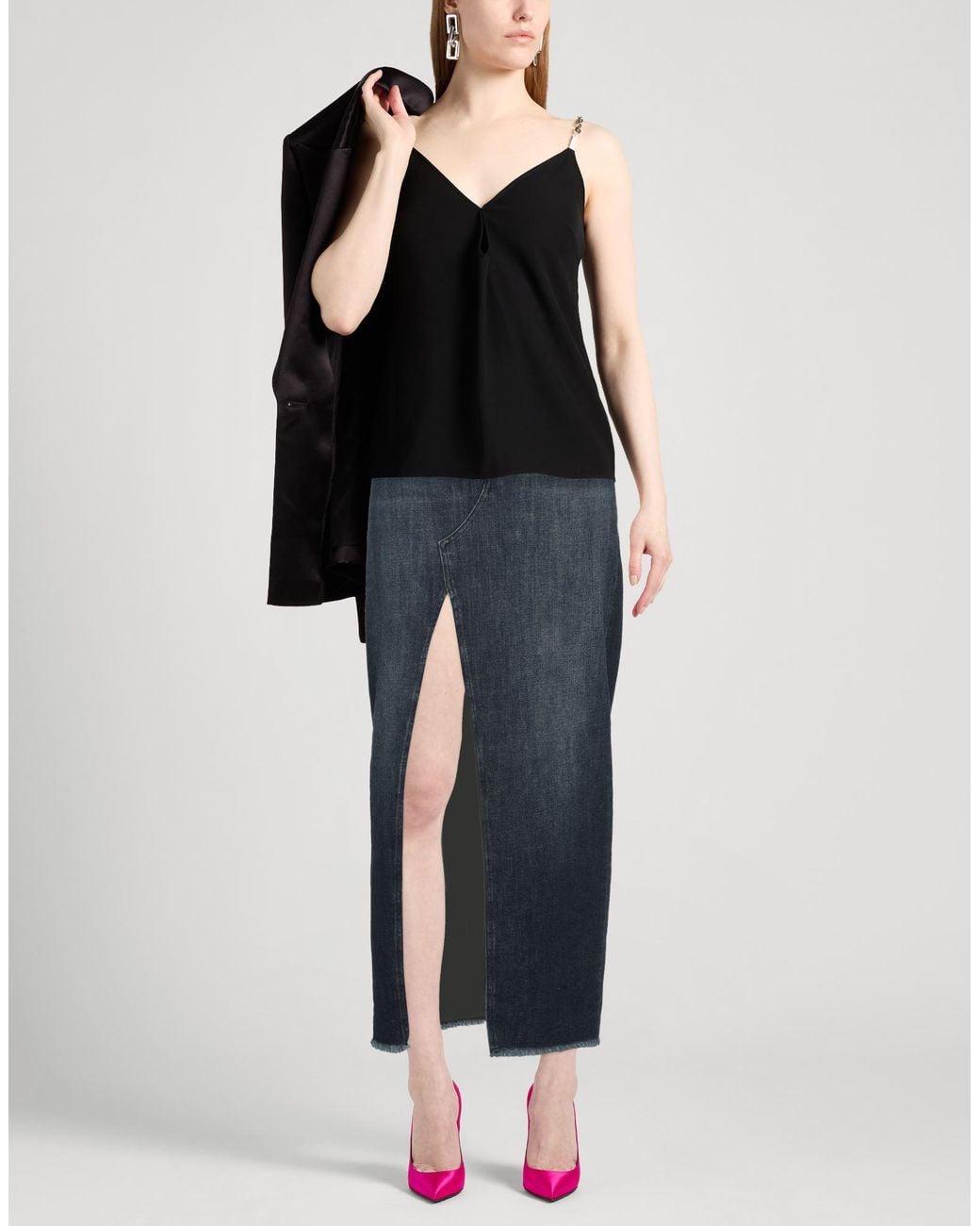 Dondup Blue Denim Skirt