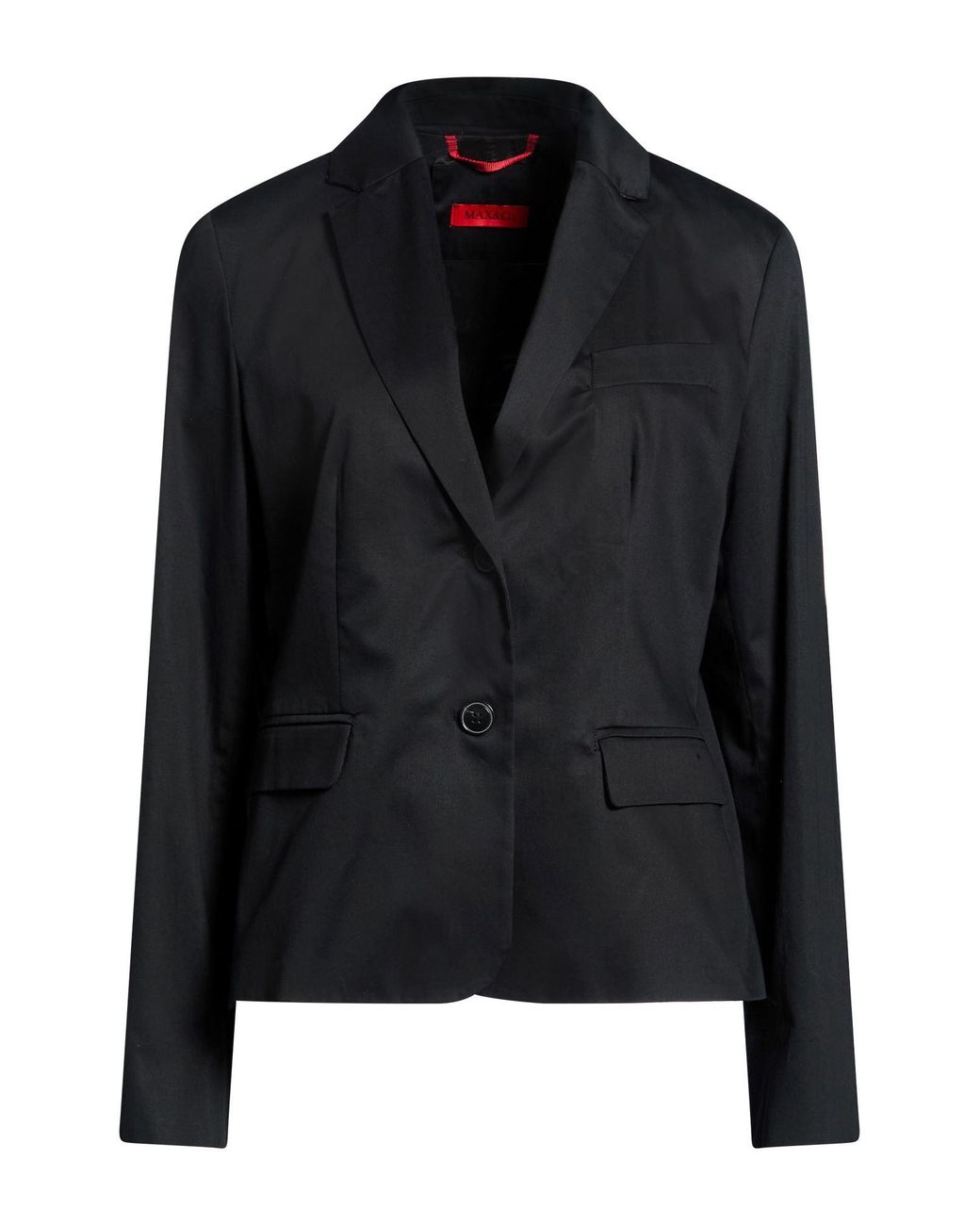 MAX&Co. Black Blazer Cotton, Elastane