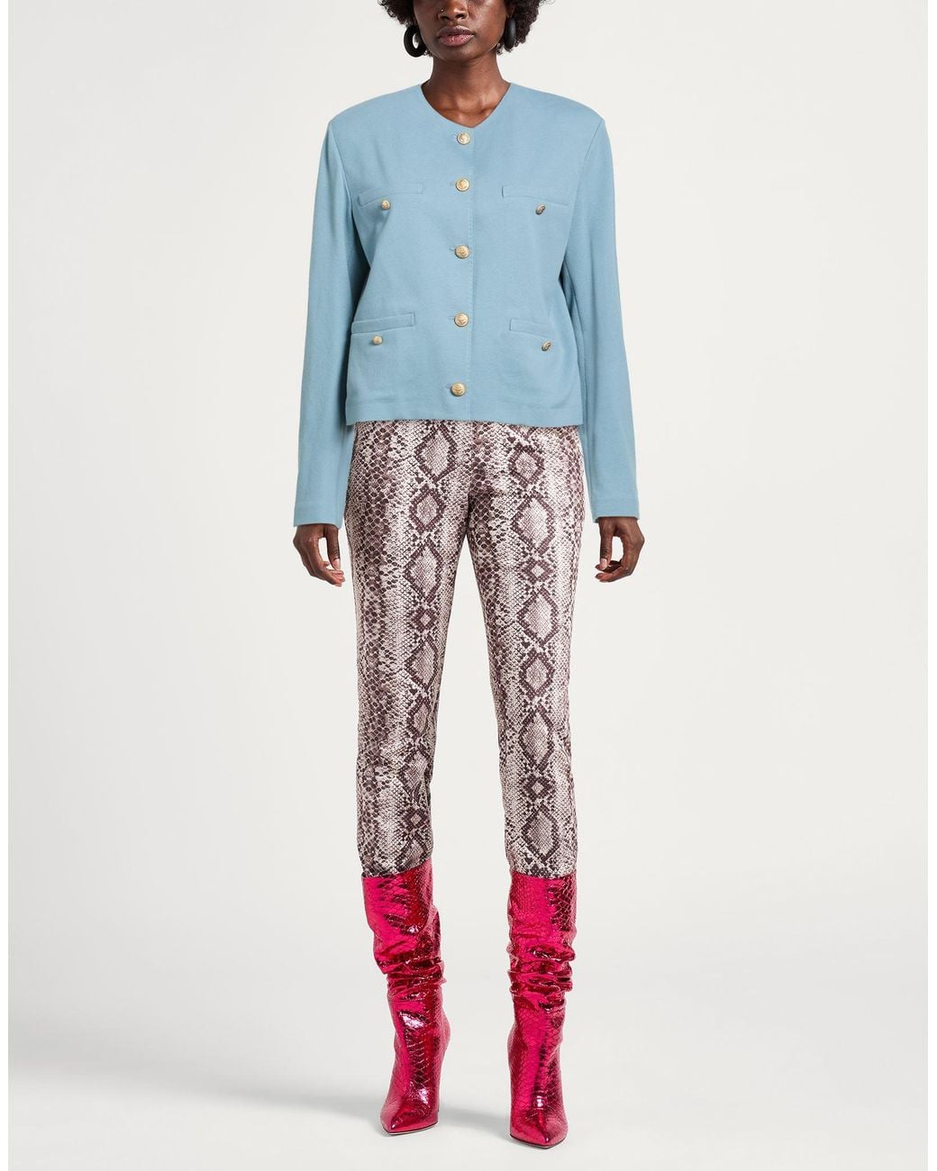 Circolo 1901 Blue Jacket Cotton, Elastane