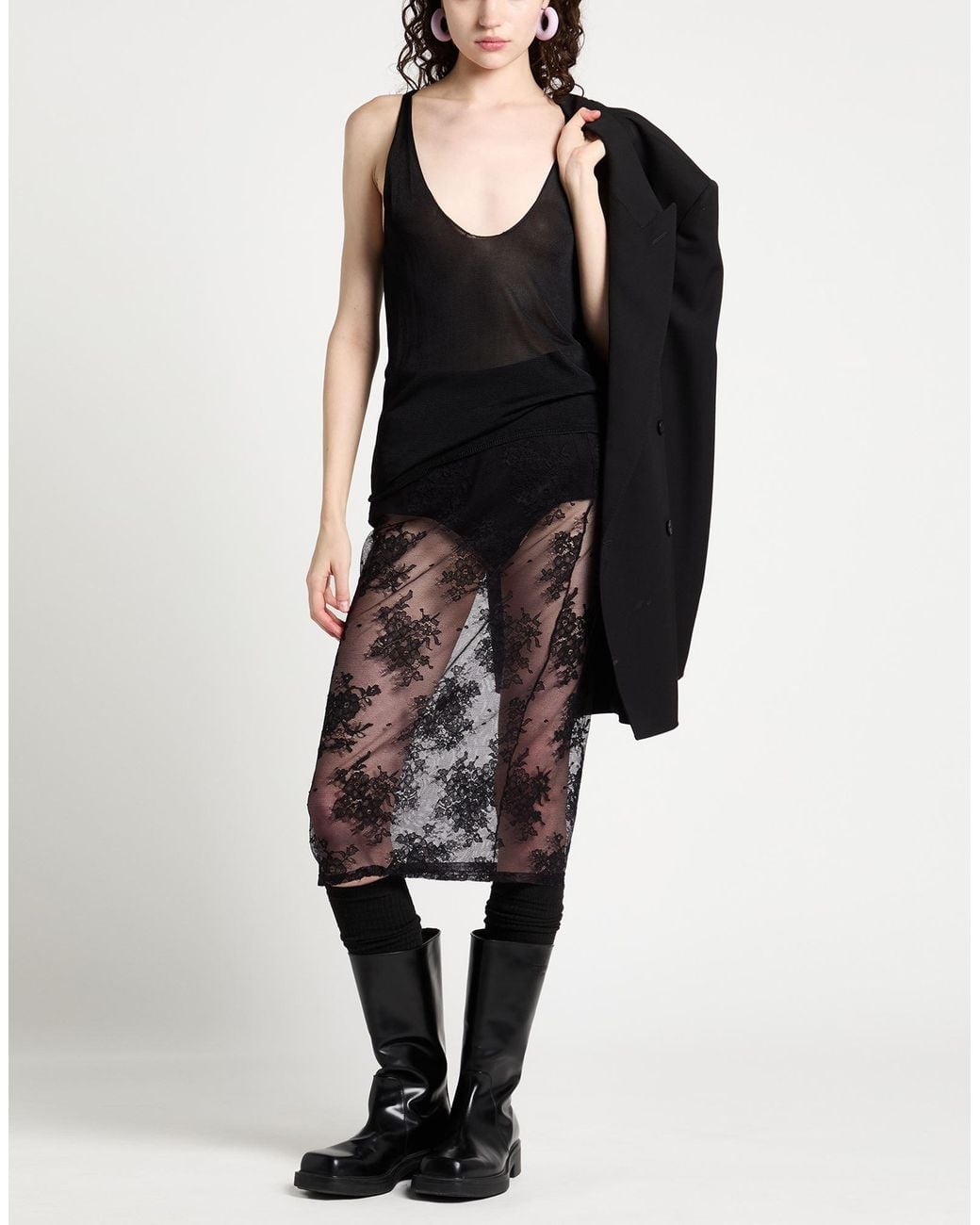 Elisabetta Franchi Black Top Viscose