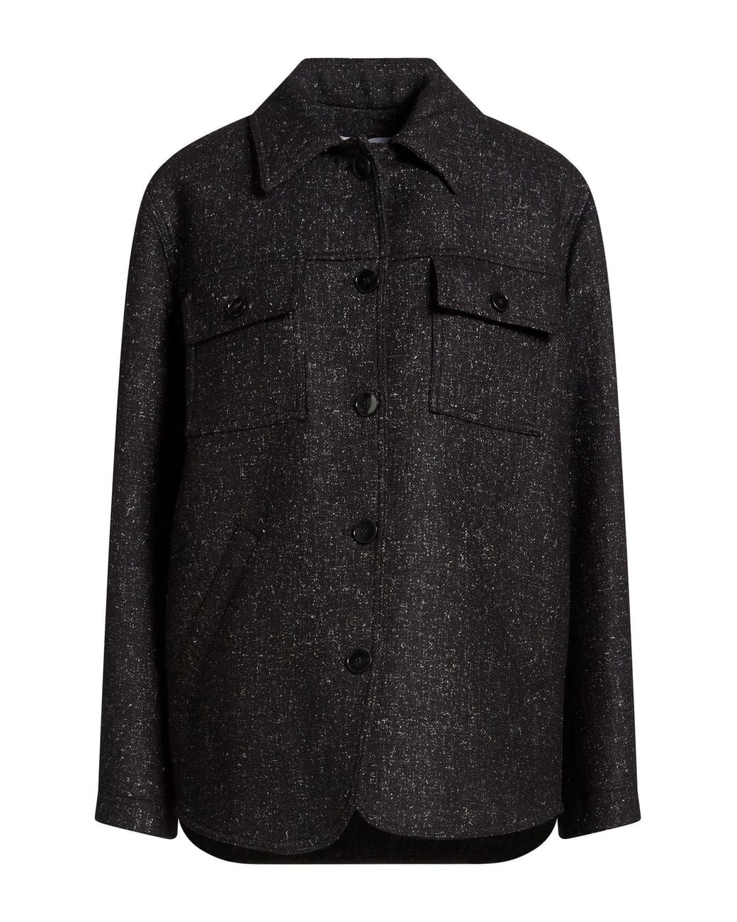 Lardini Black Jacket Wool, Silk