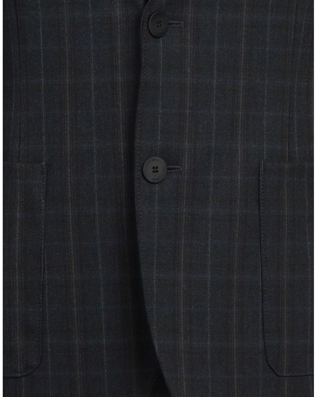 HUGO Black Blazer Polyester, Viscose, Elastane for men