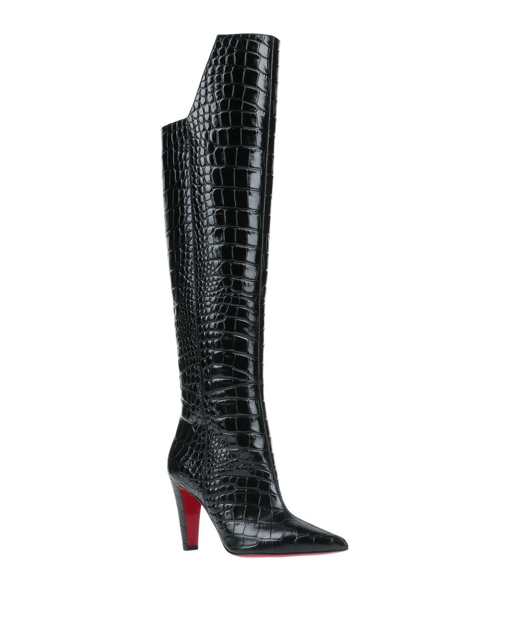 Christian Louboutin Knee Boots in Black | Lyst