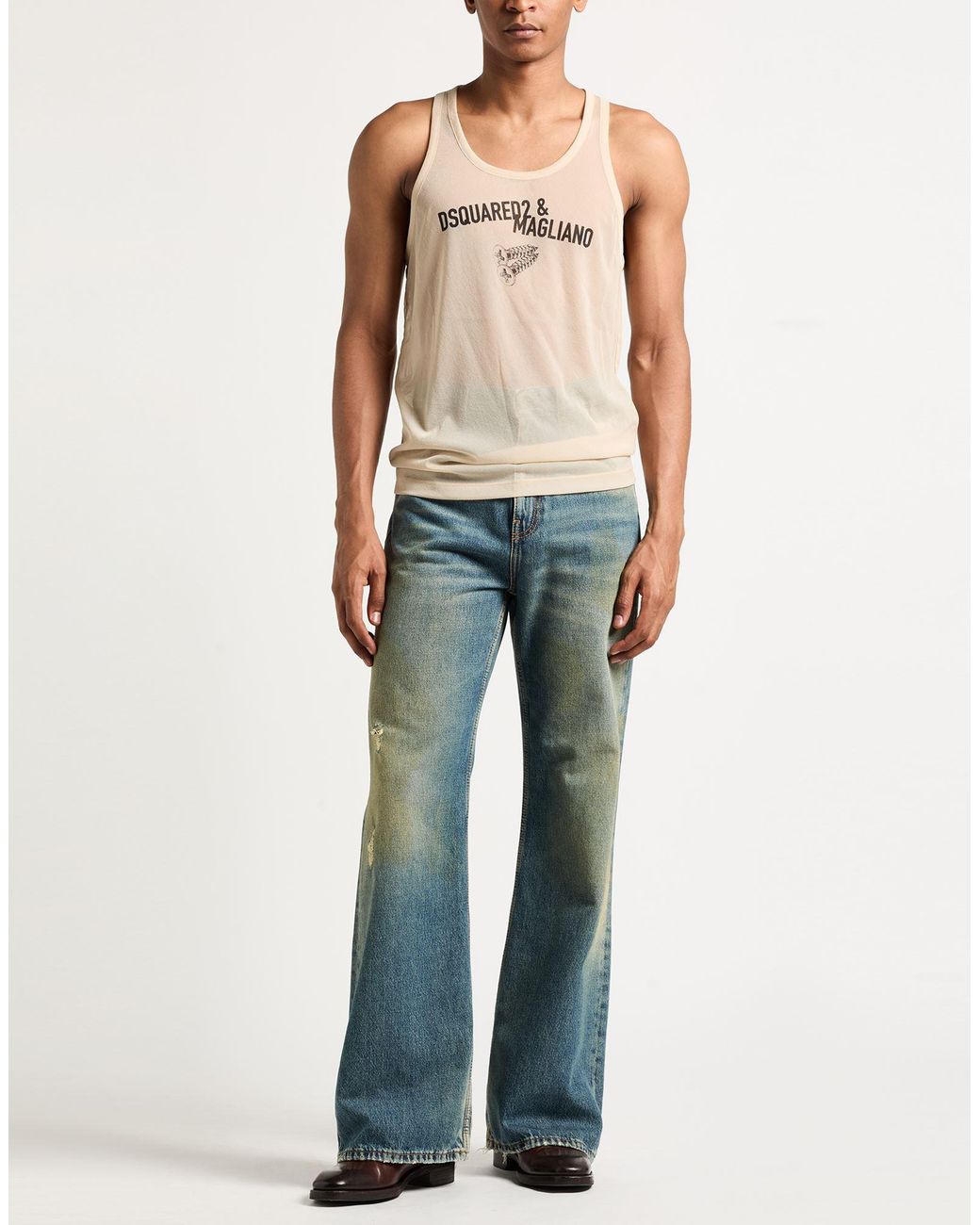 Canotta di DSquared² in Natural da Uomo