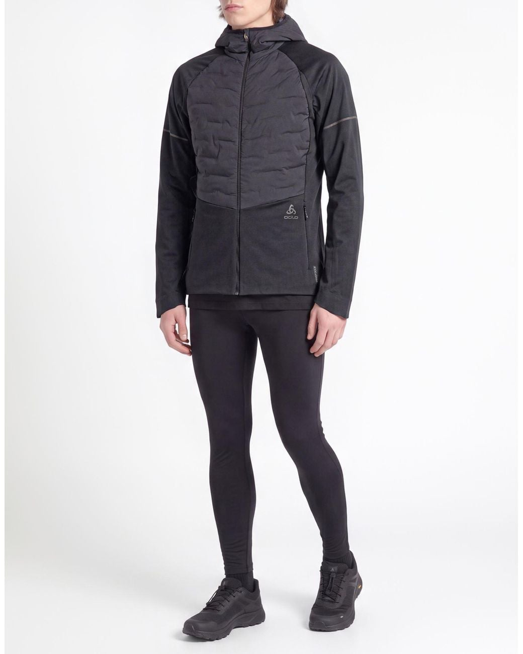 Odlo Black Jacket Recycled Polyester, Elastane for men