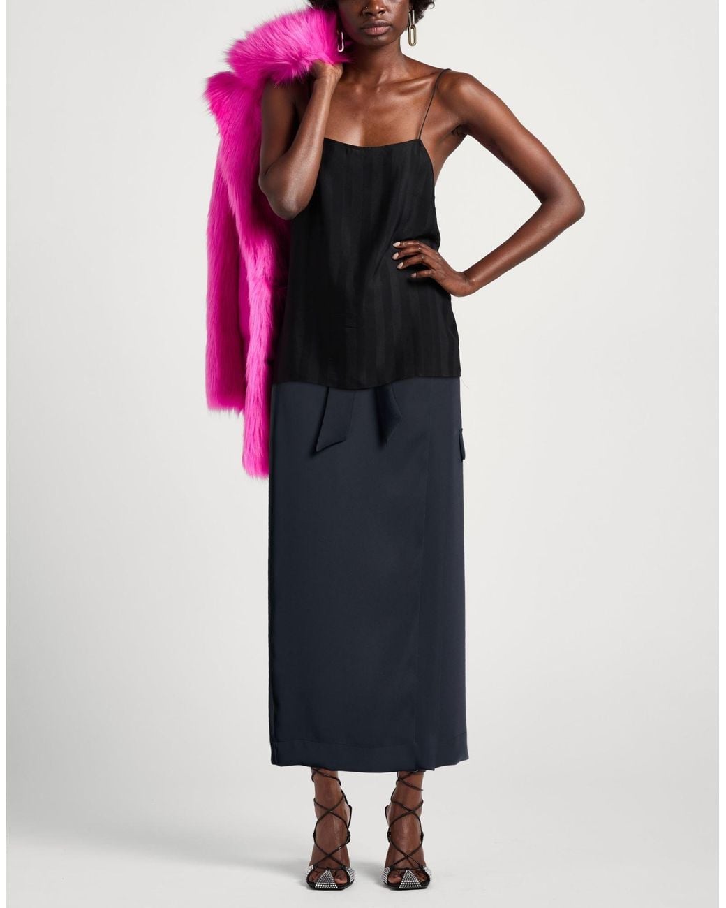 Collection Privée Blue Midnight Midi Skirt Polyester