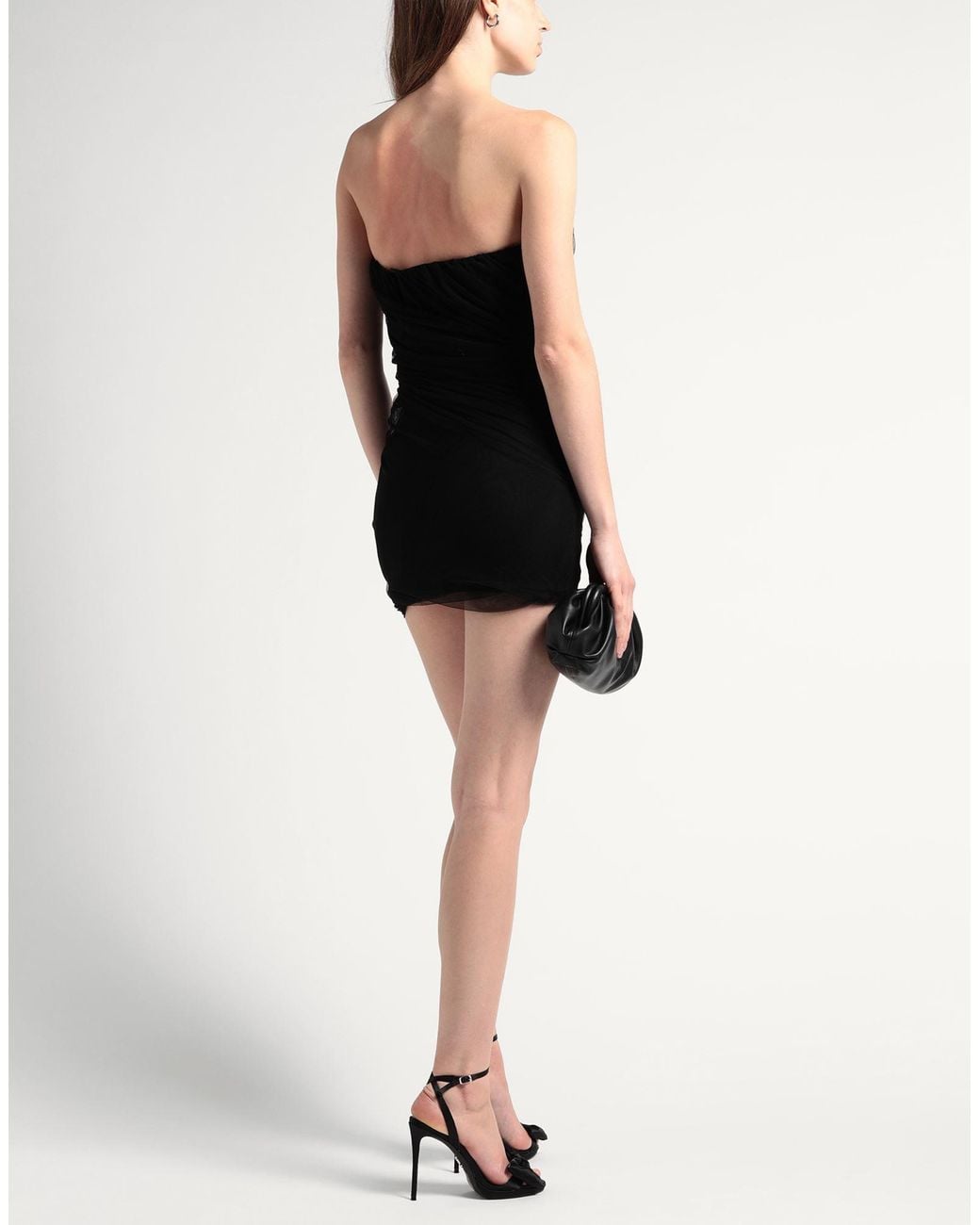 The Attico Black Mini Dress Polyamide, Elastane