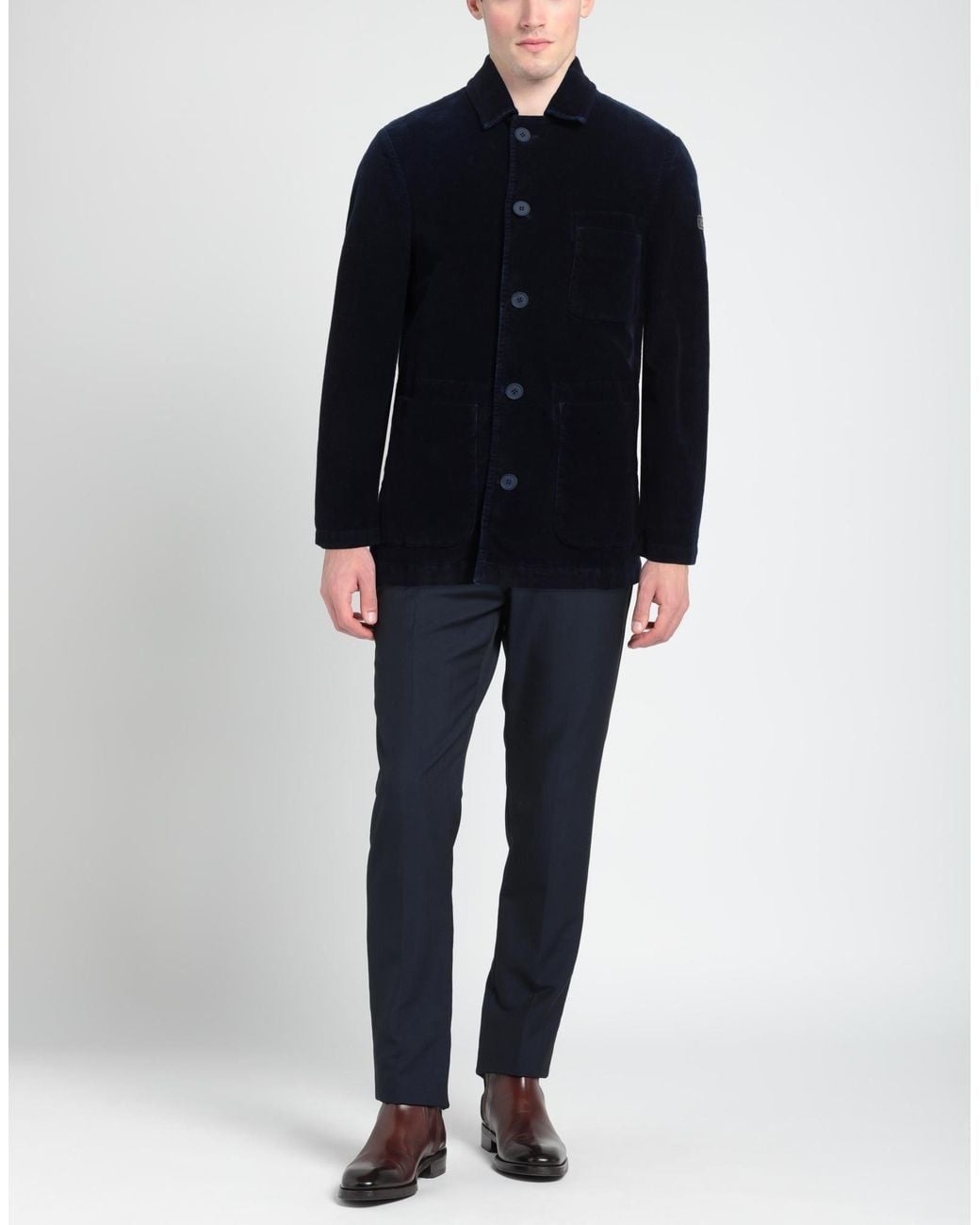 Jacob Cohen Blue Midnight Blazer Cotton, Elastane for men