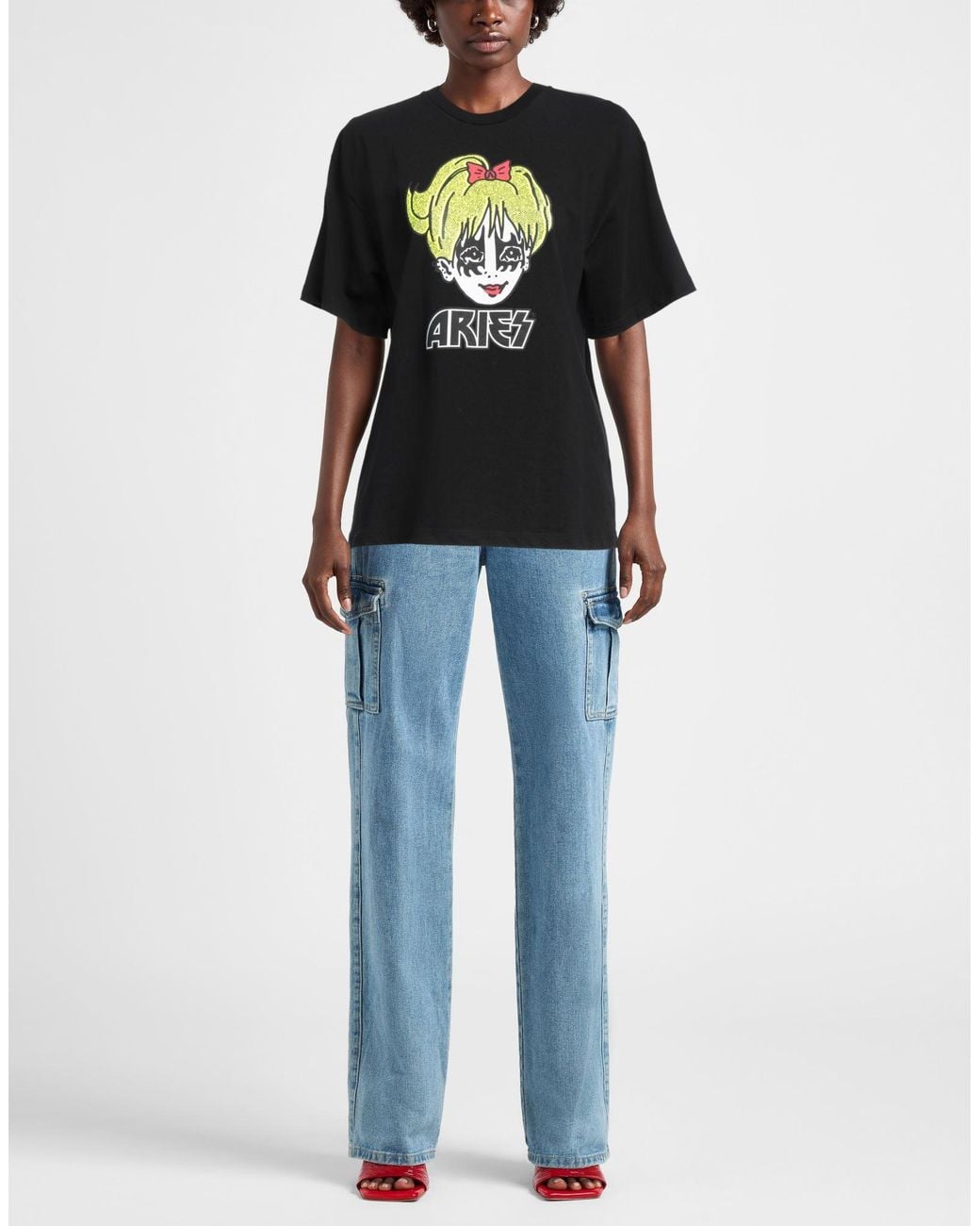 Aries Black T-Shirt Cotton