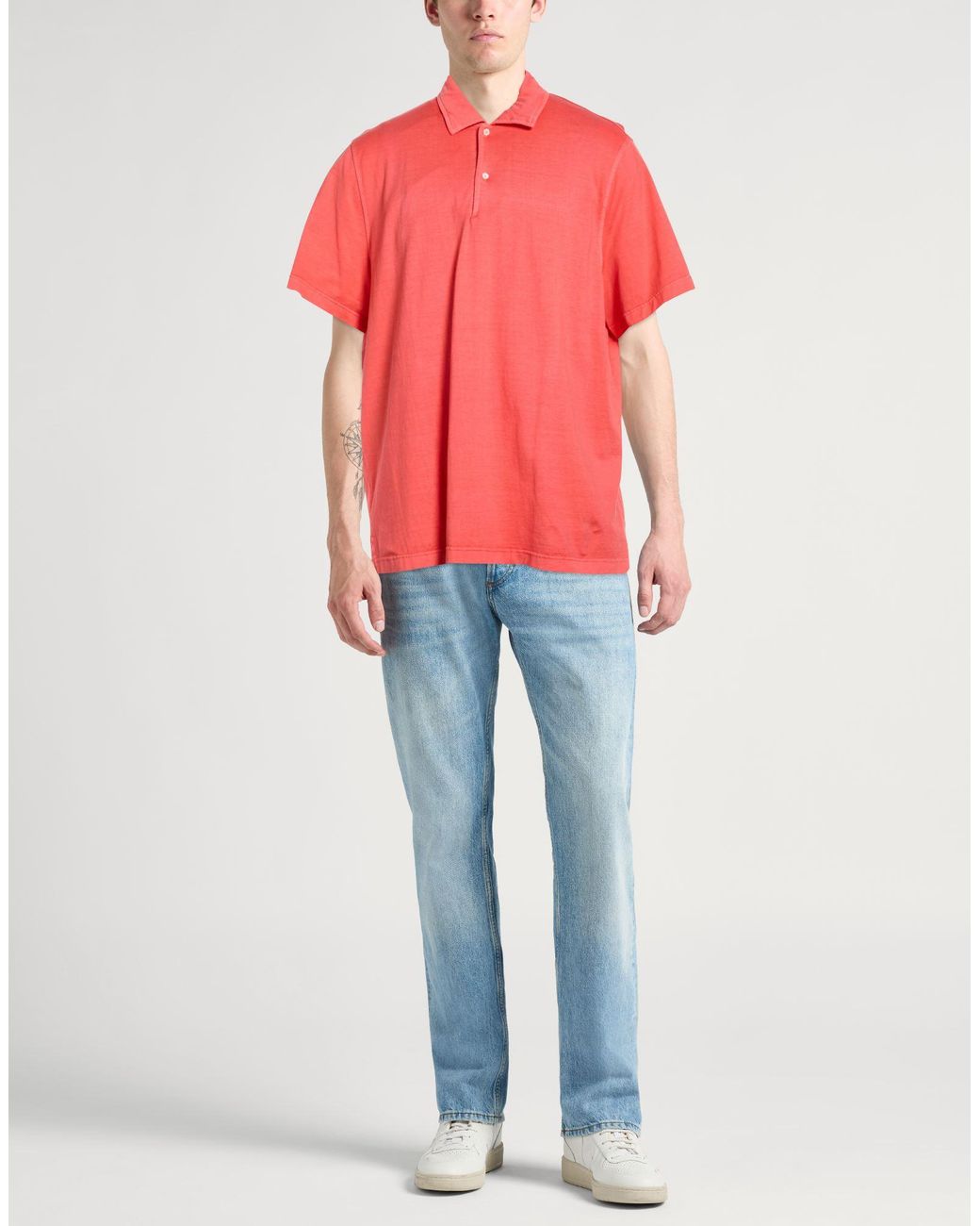 Aspesi Red Polo Shirt for men