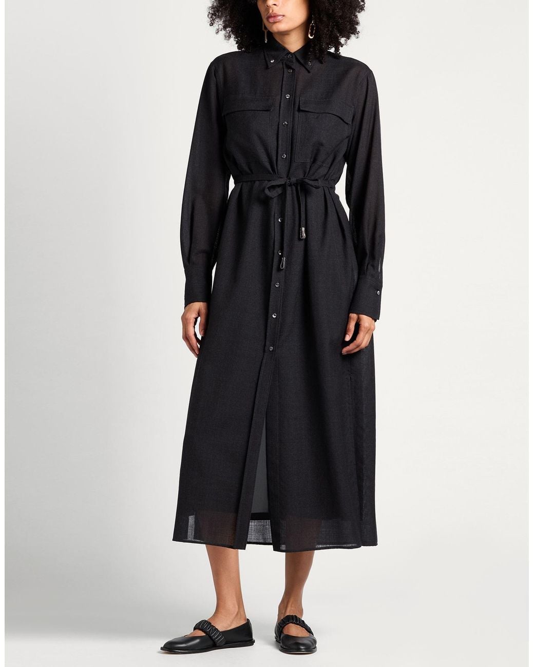 Brunello Cucinelli Black Maxi Dress