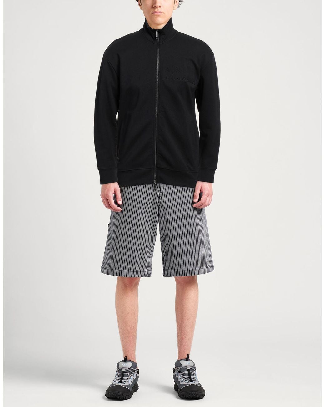 ARMANI EXCHANGE Black Sweatshirt Cotton, Polyester for men
