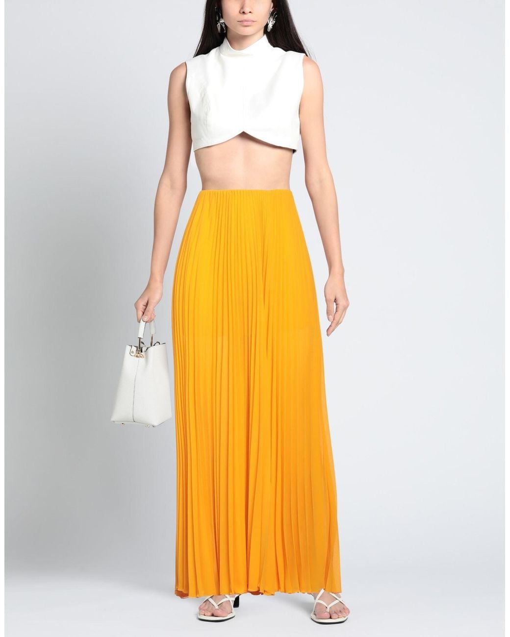 Patrizia Pepe Yellow Maxi Skirt