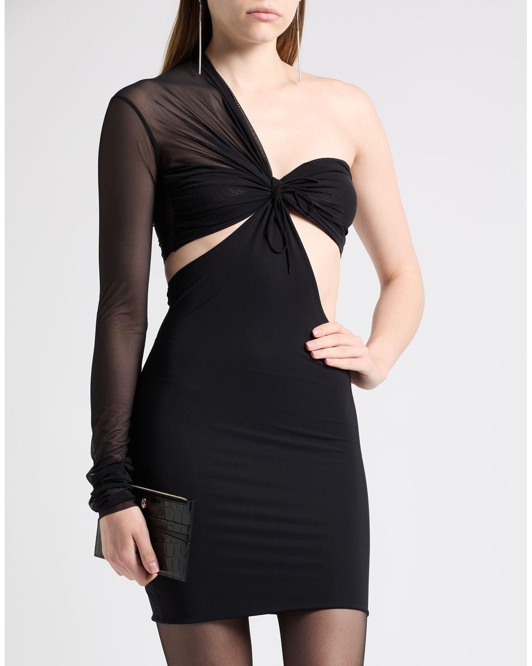 Amazuìn Black Mini Dress Polyamide, Elastane