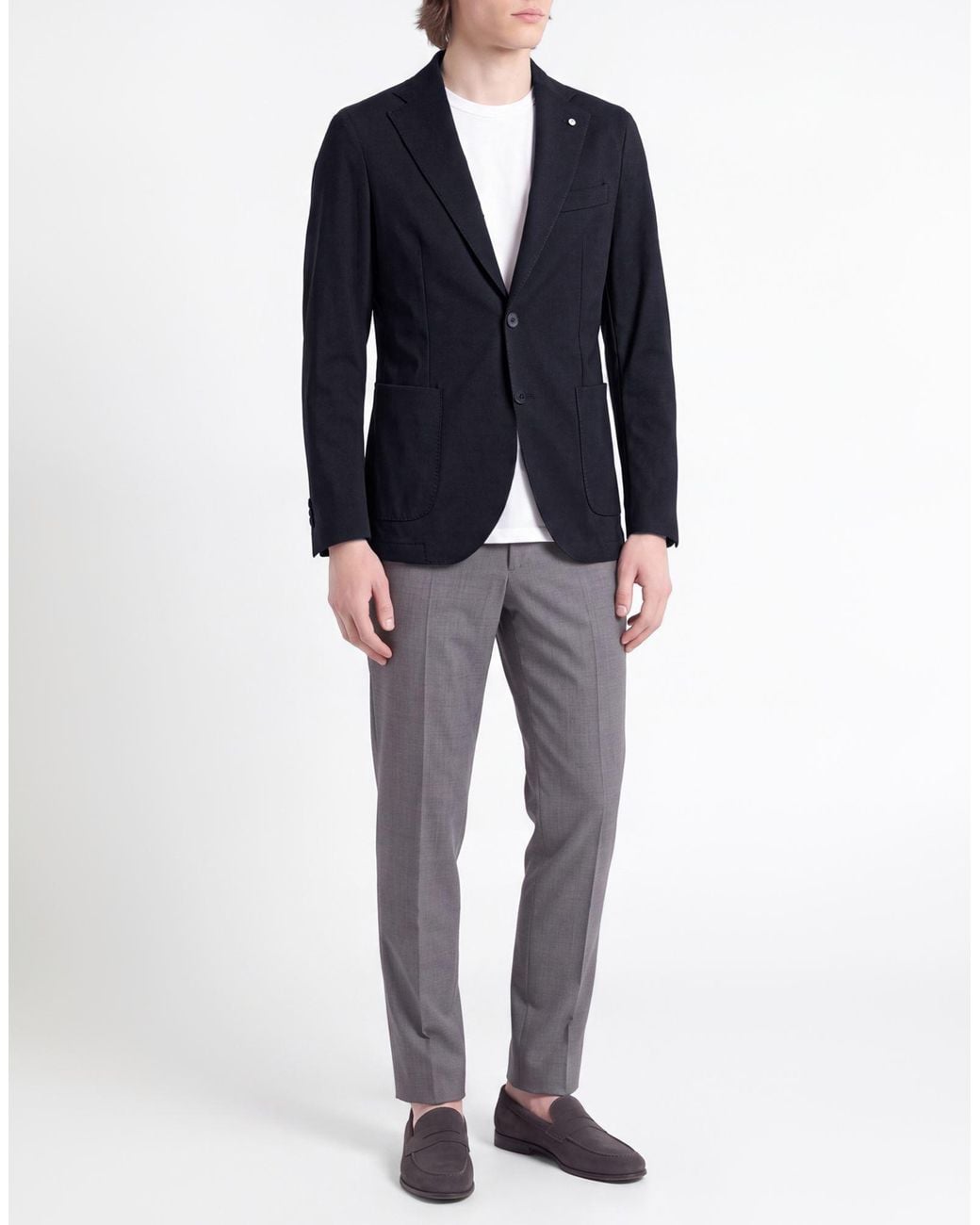 L.b.m. 1911 Blue Blazer Polyamide, Elastane for men