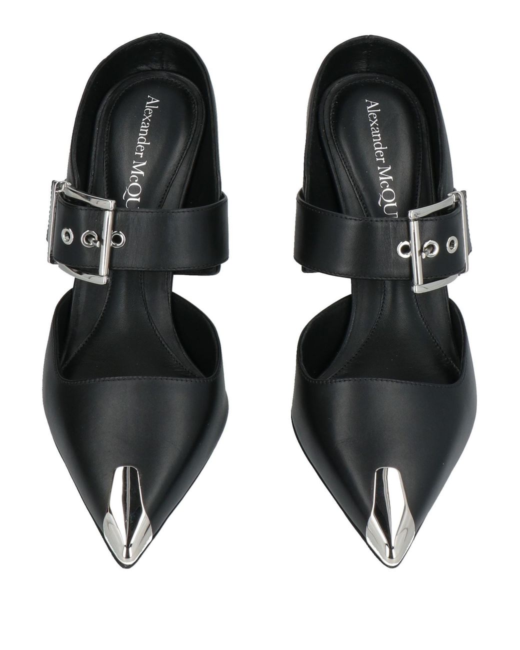 McQueen Black Mules & Clogs