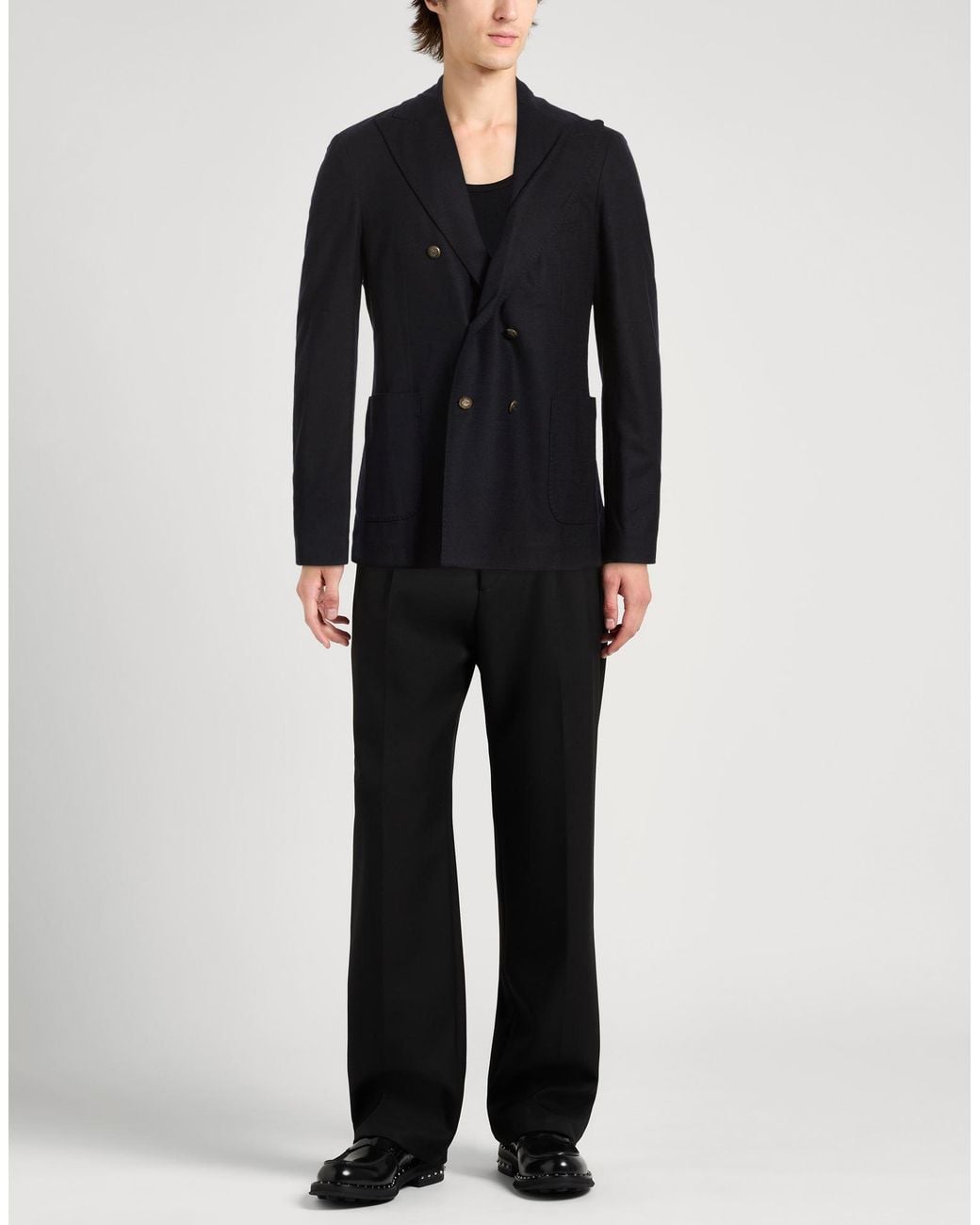 Circolo 1901 Black Blazer Virgin Wool, Cashmere for men