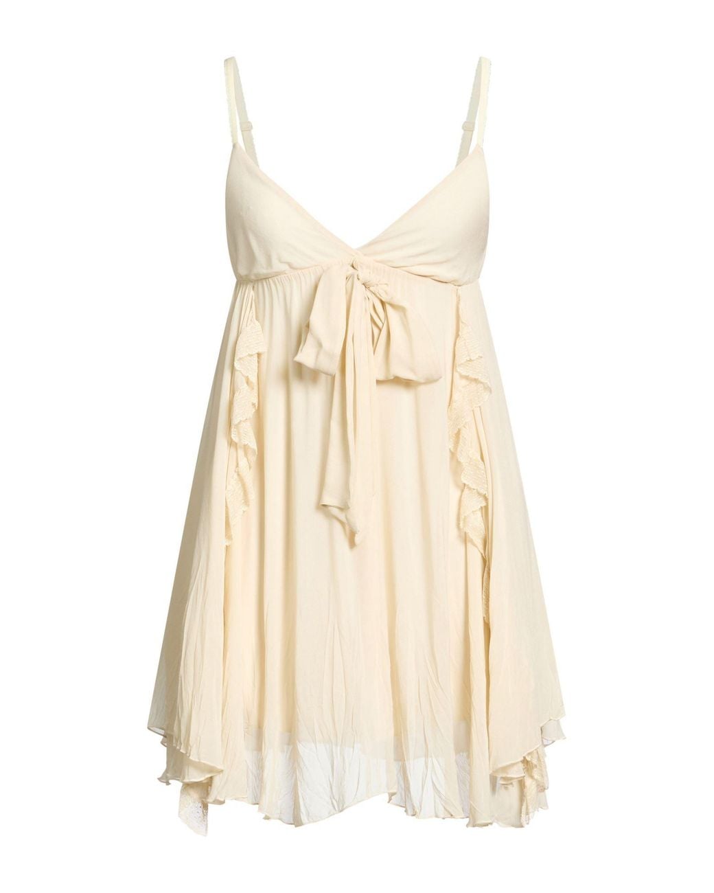 Aniye By Natural Cream Mini Dress Viscose, Cotton, Elastane