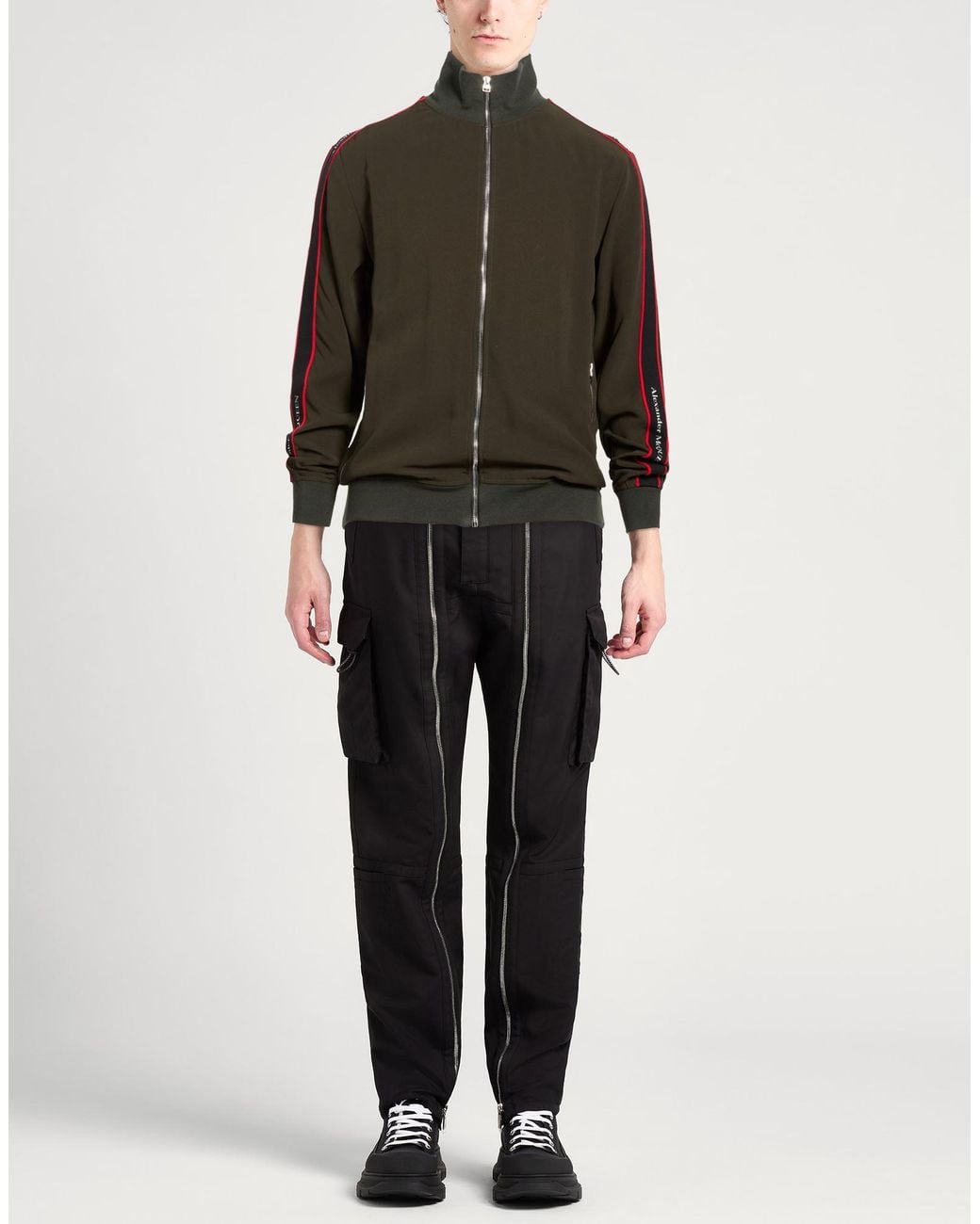 McQueen Green Sweatshirt Viscose, Polyester, Cotton, Polyamide, Elastane for men