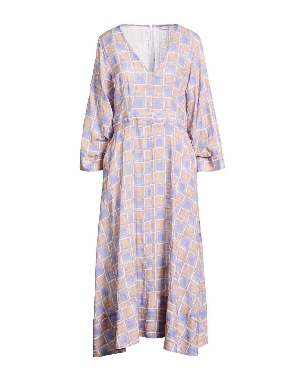 Caliban Purple Light Midi Dress Cotton