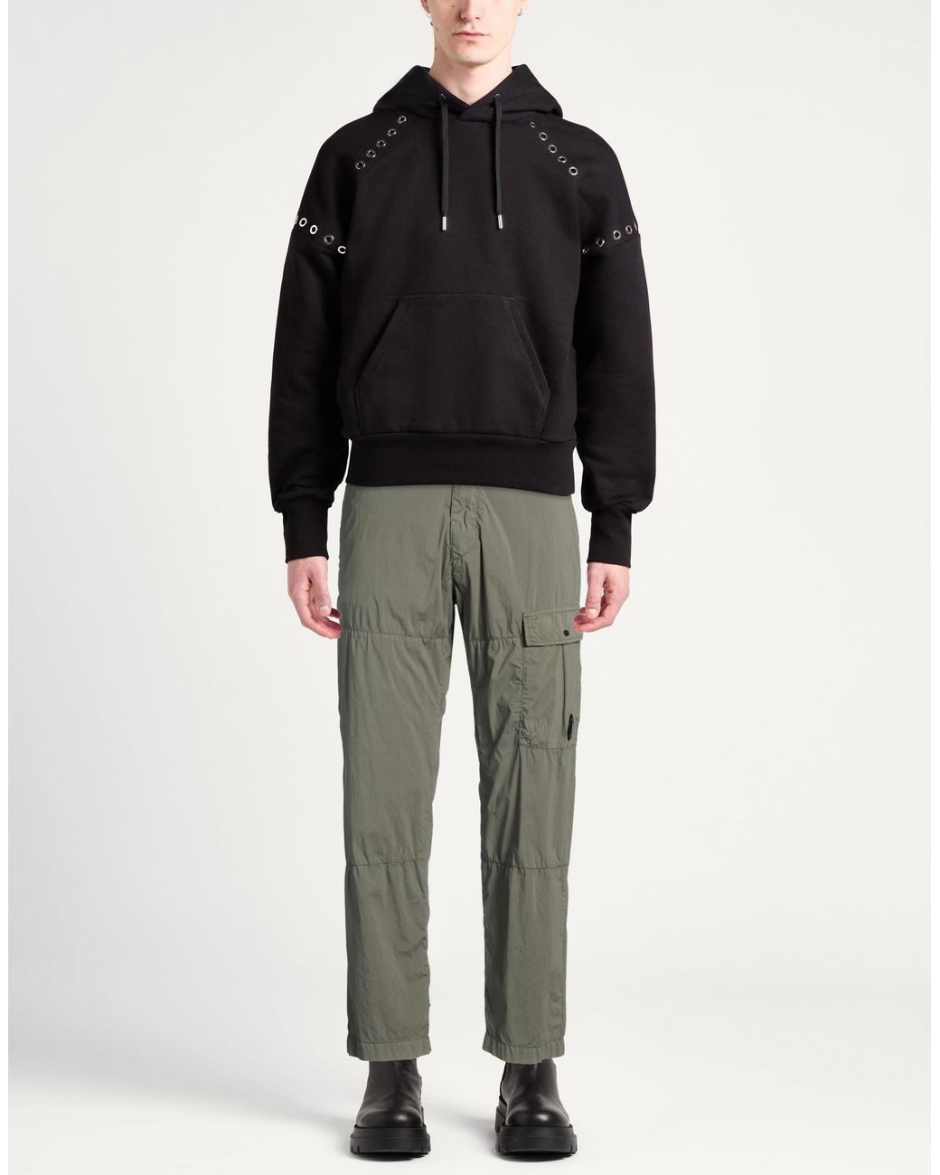 C P Company Gray Pants Cotton, Polyamide, Elastane for men
