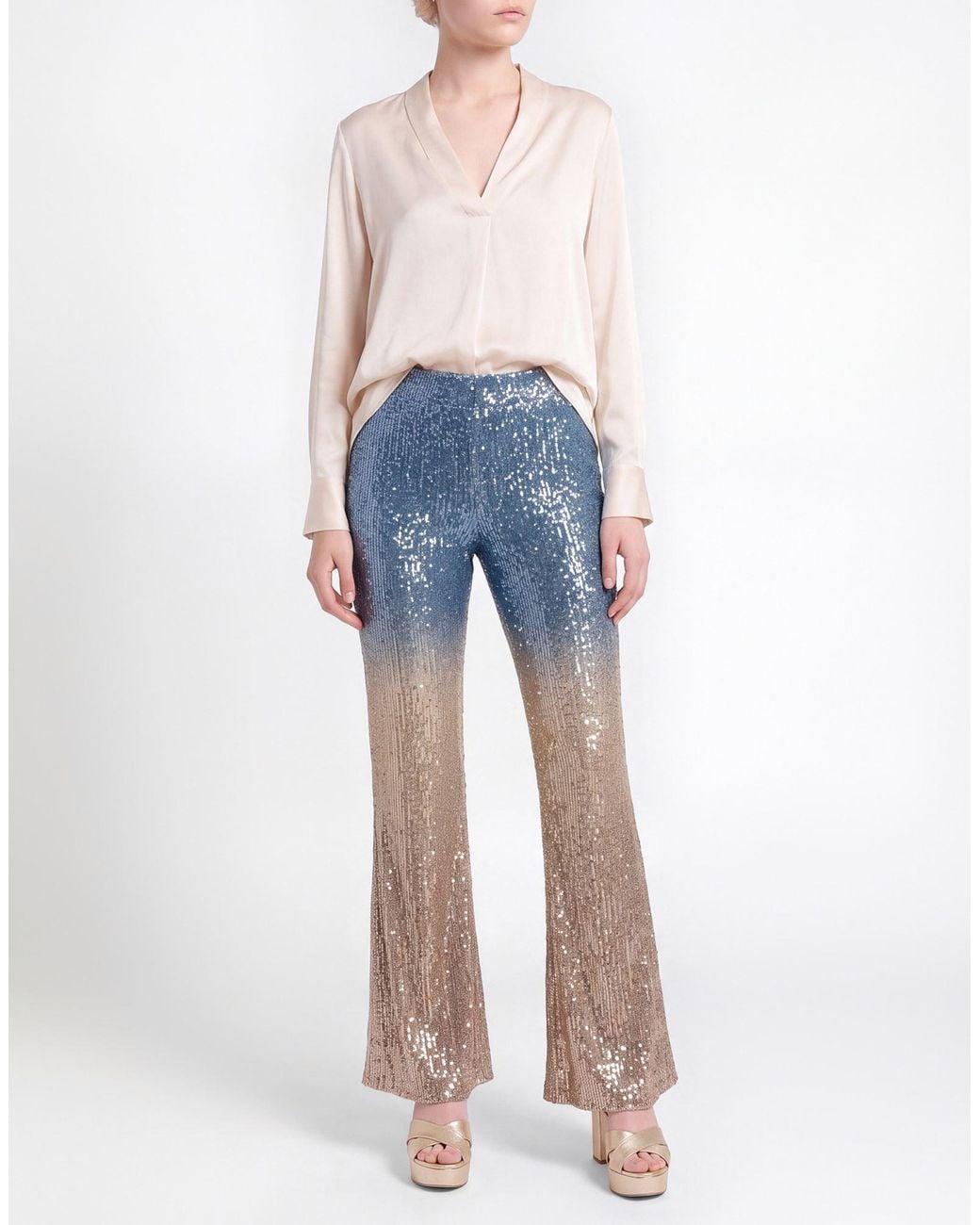 Shirtaporter Blue Pants Polyester
