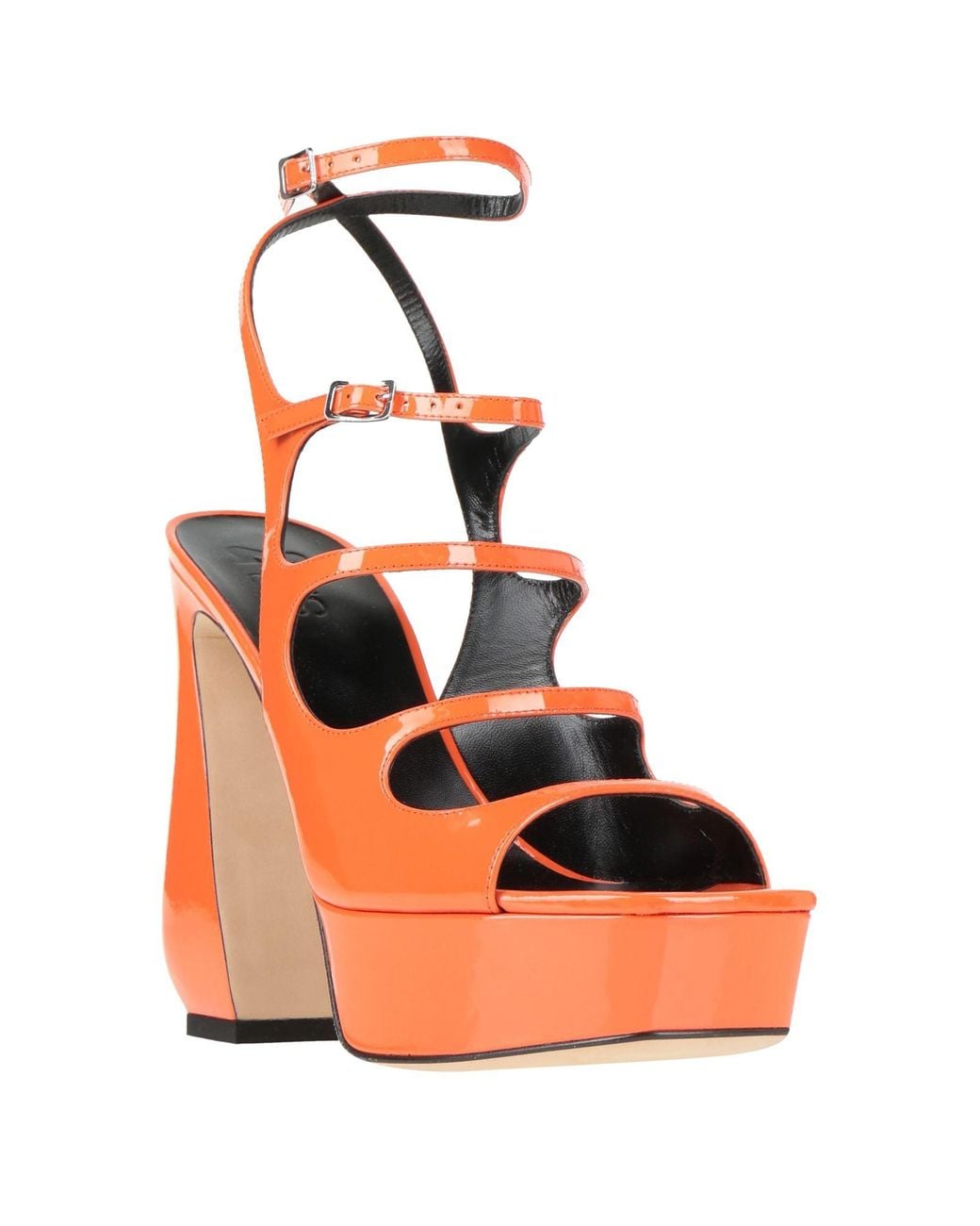 Sergio Rossi Orange Sandals Leather