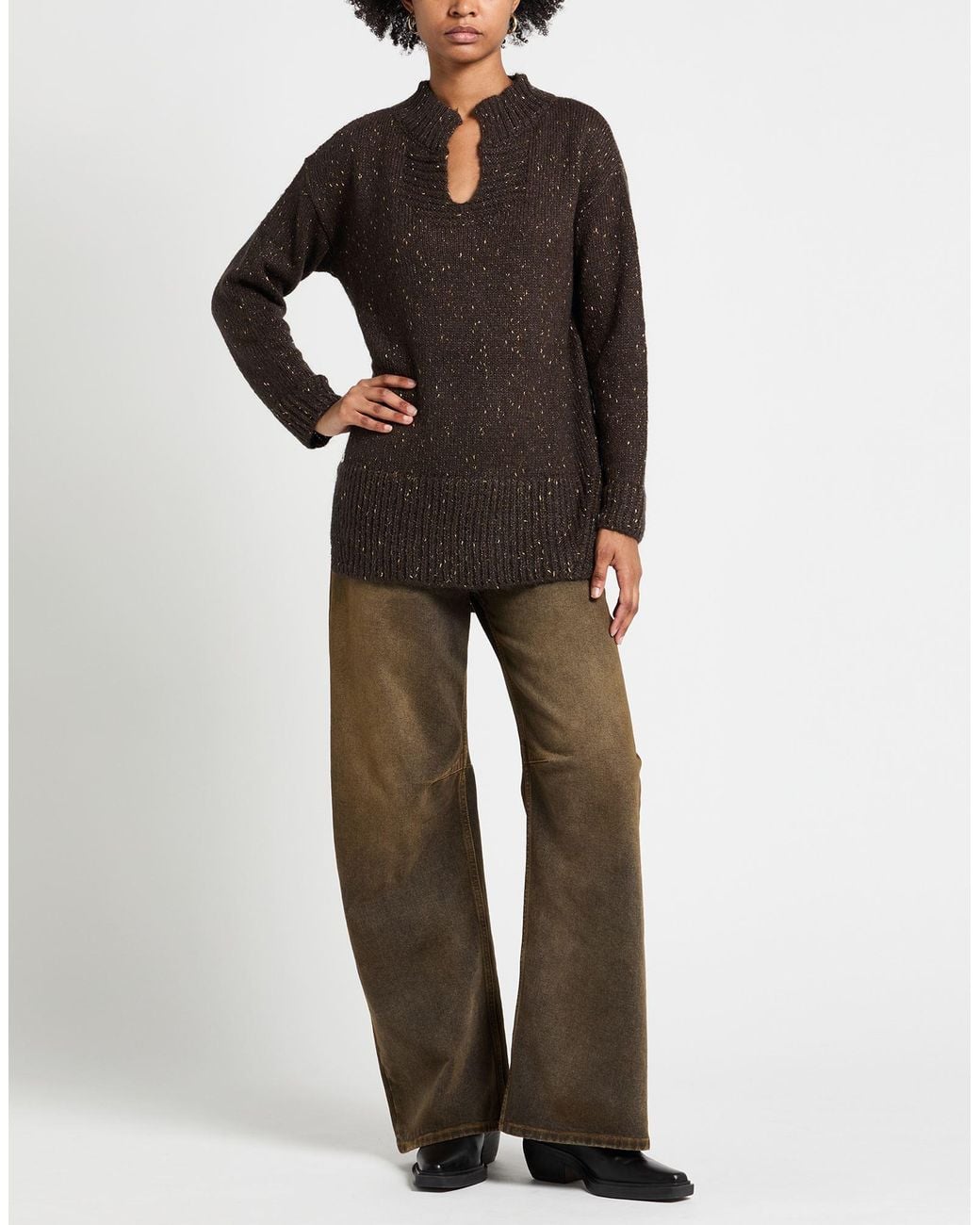 Manila Grace Brown Pullover